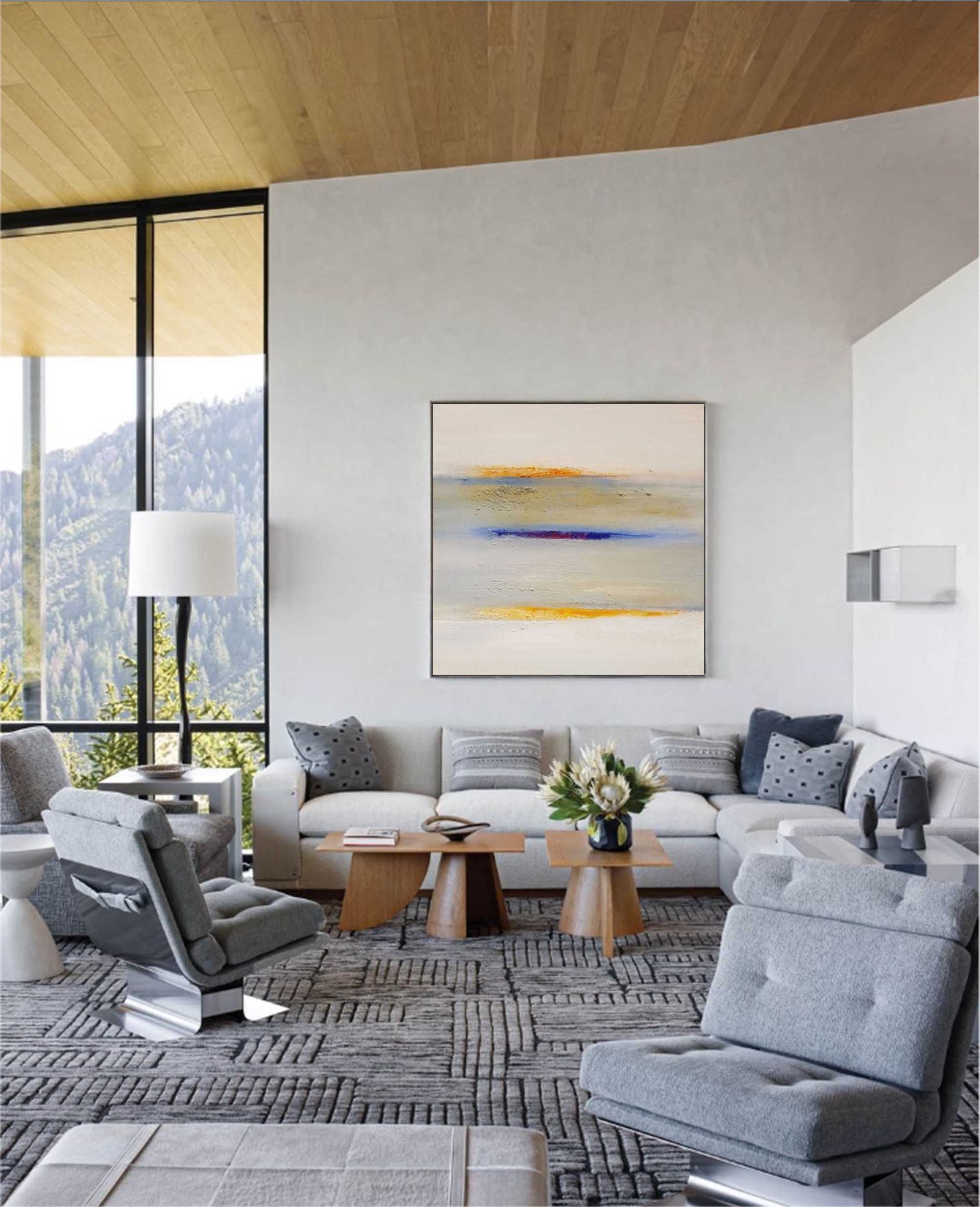 Wallart Tranquil Horizons: Abstract Serenity