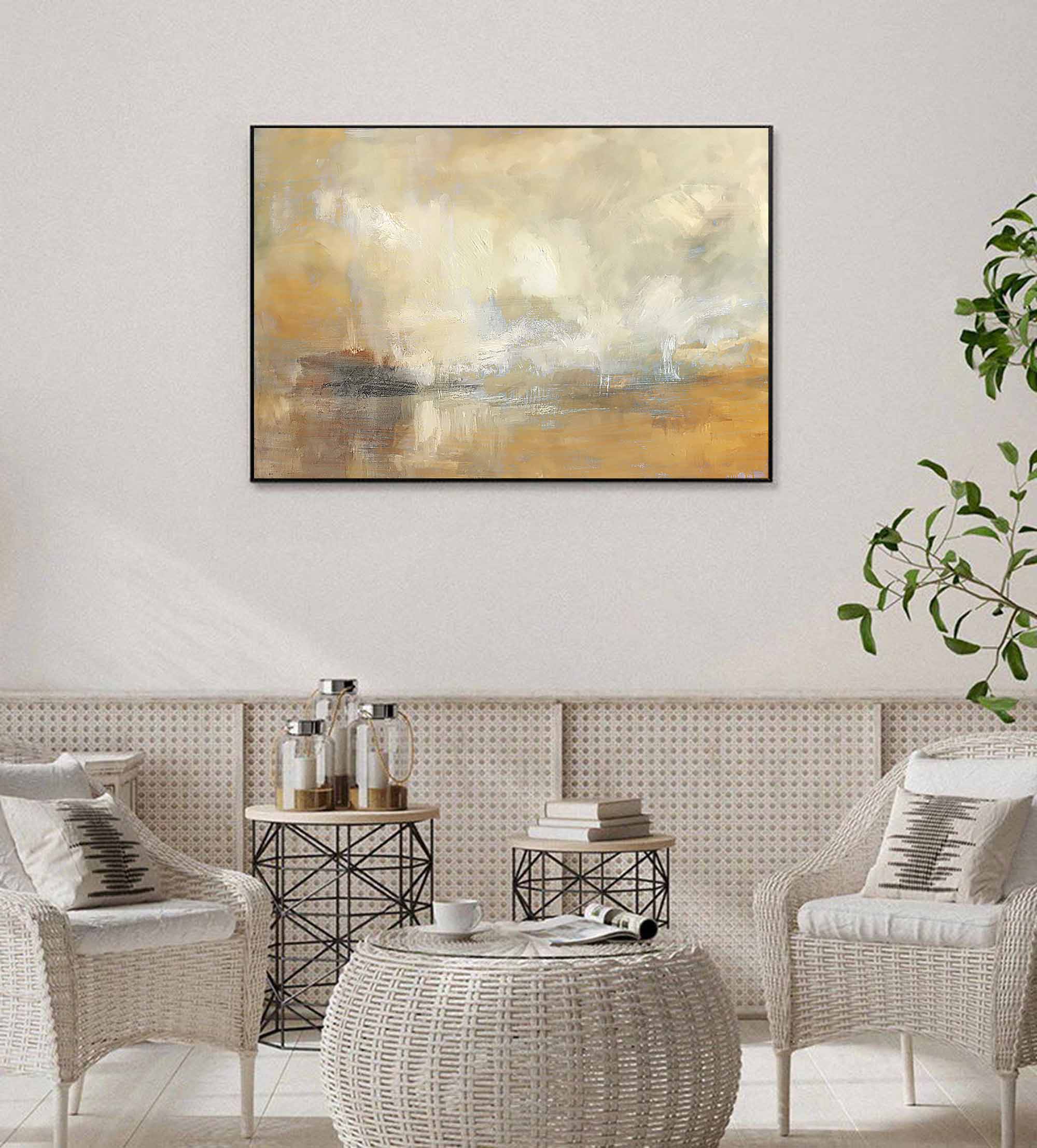 Wallart Ethereal Misty Landscape Art