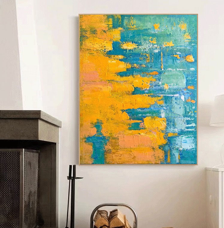 Wallart Vibrant Abstract Texture Canvas