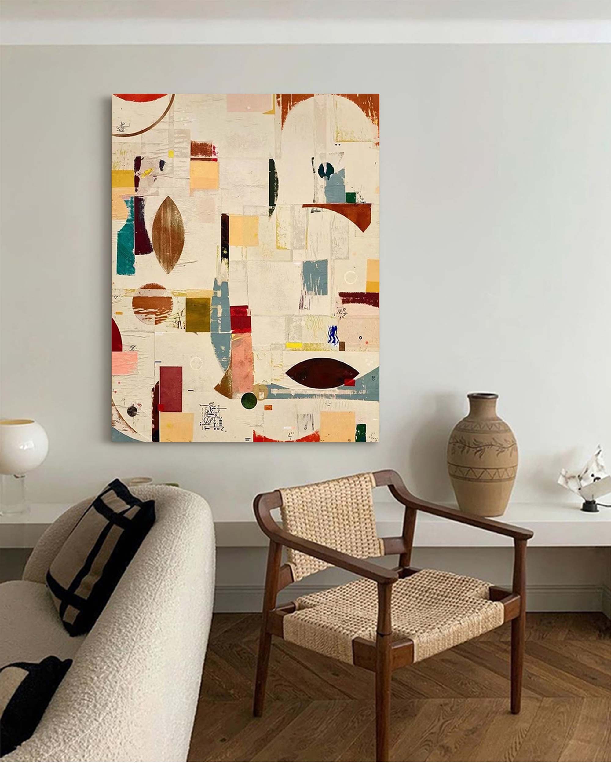 Wallart Geometric Abstractions: Modern Art Collage