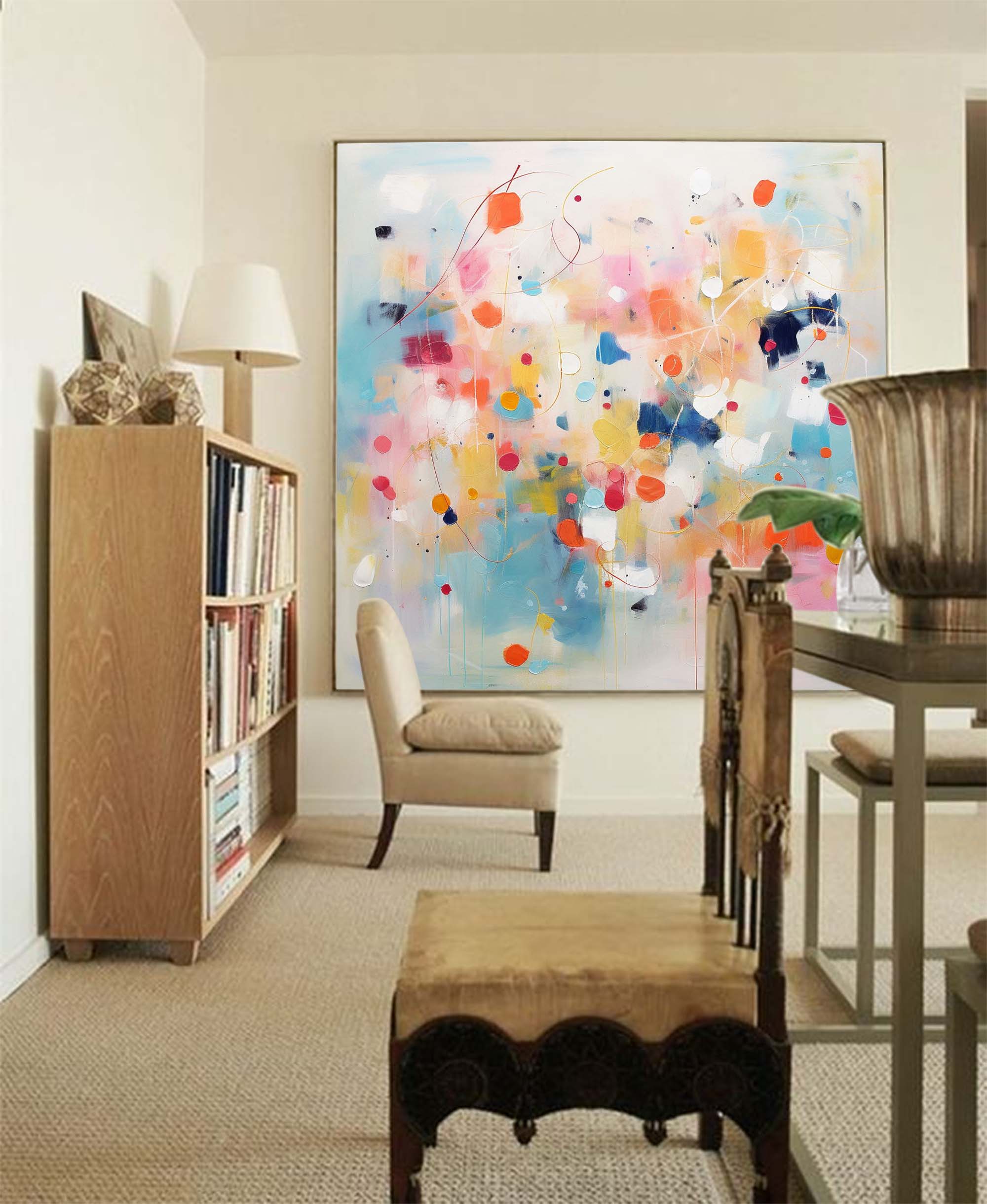 Wallart Dynamic Abstract Color Splash Art