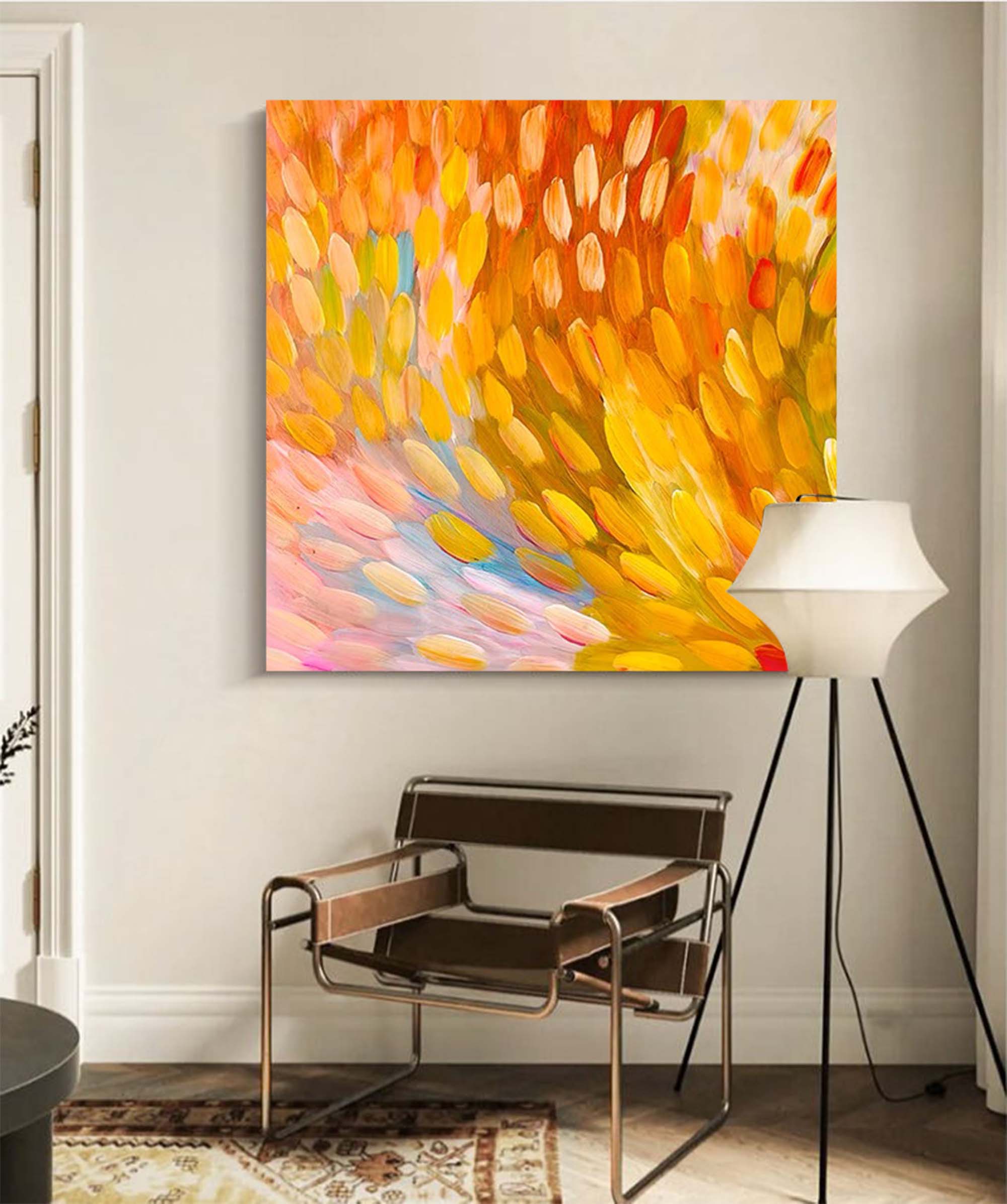 Wallart Vibrant Burst Abstract Oil Art