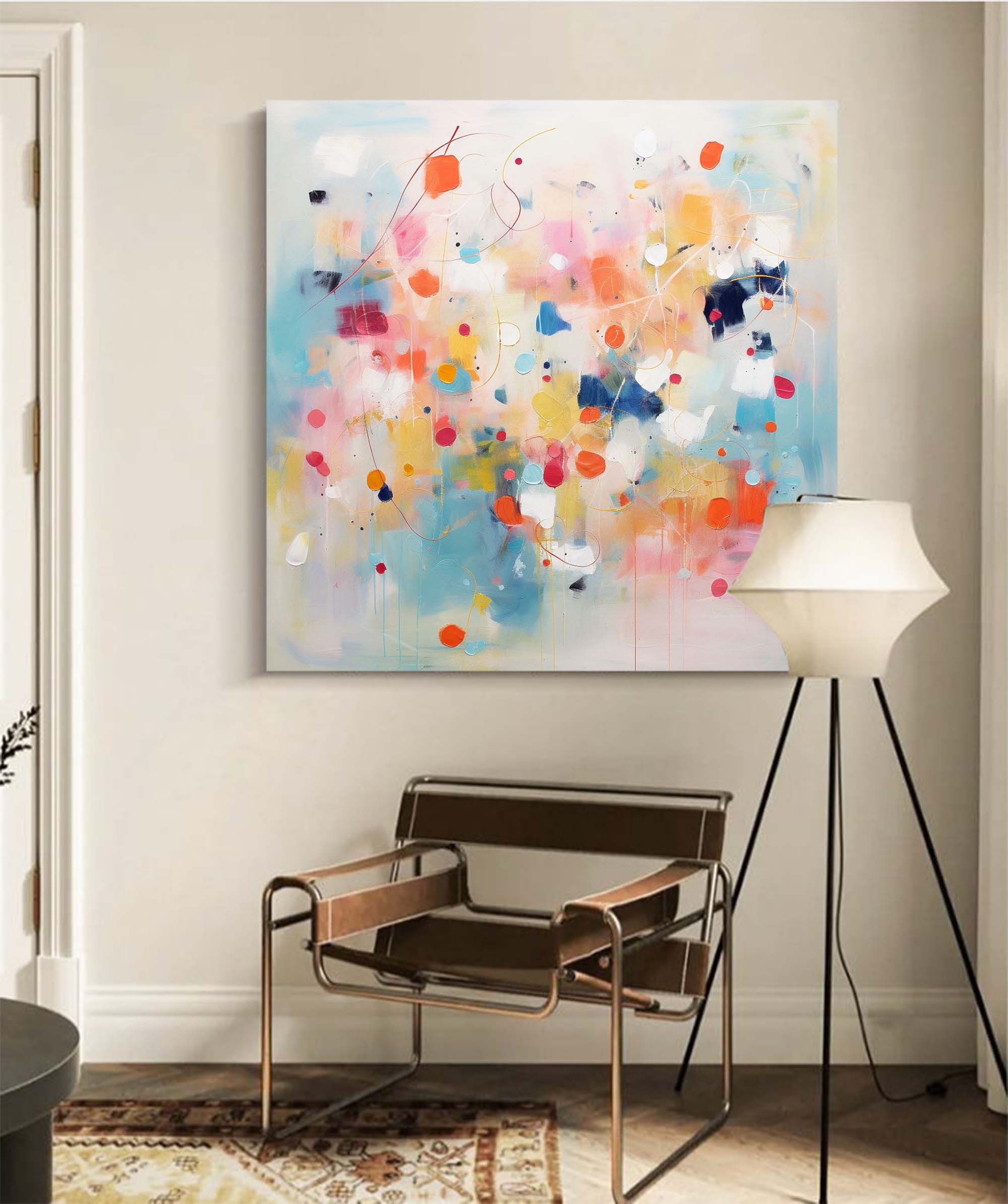 Wallart Dynamic Abstract Color Splash Art