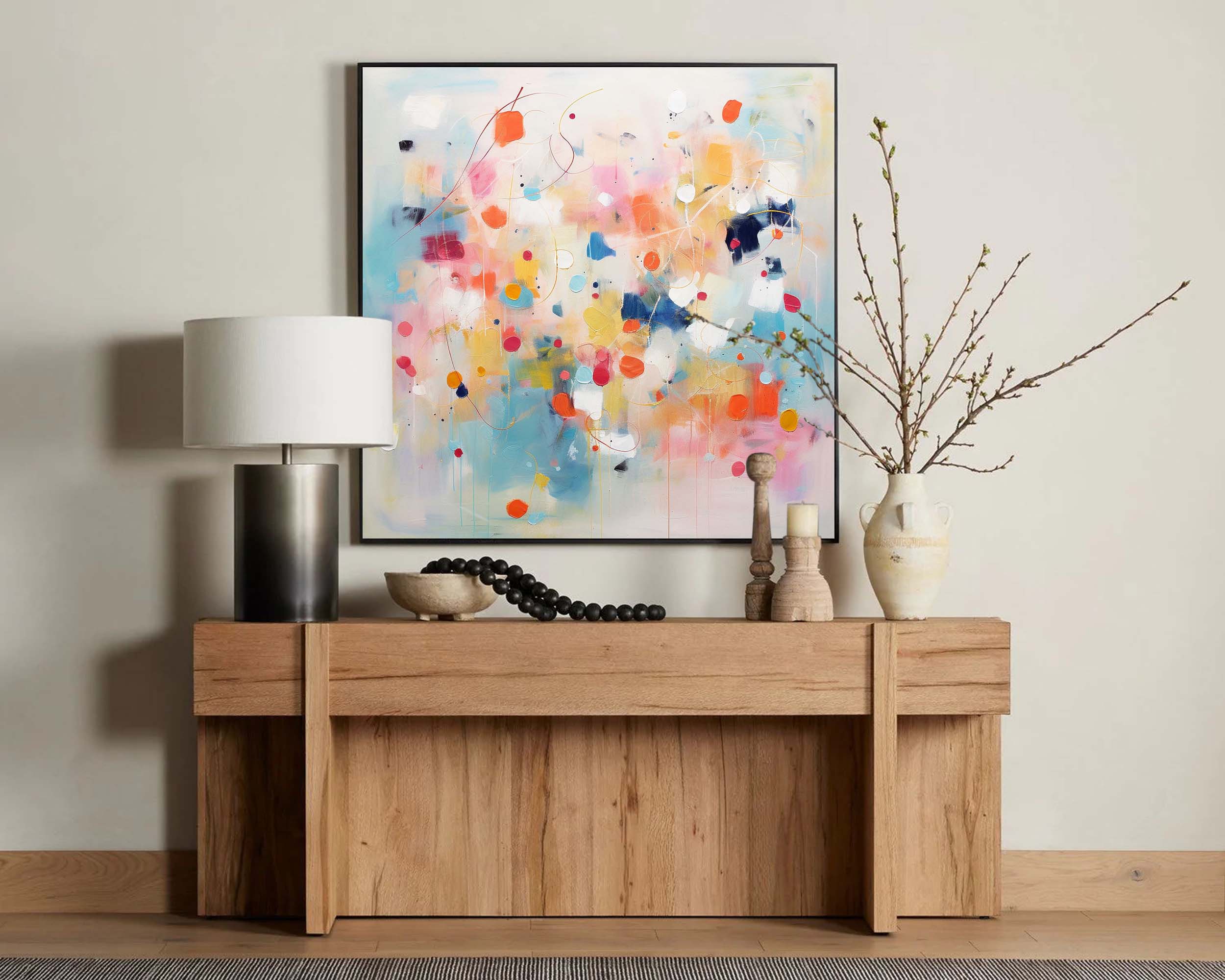 Wallart Dynamic Abstract Color Splash Art