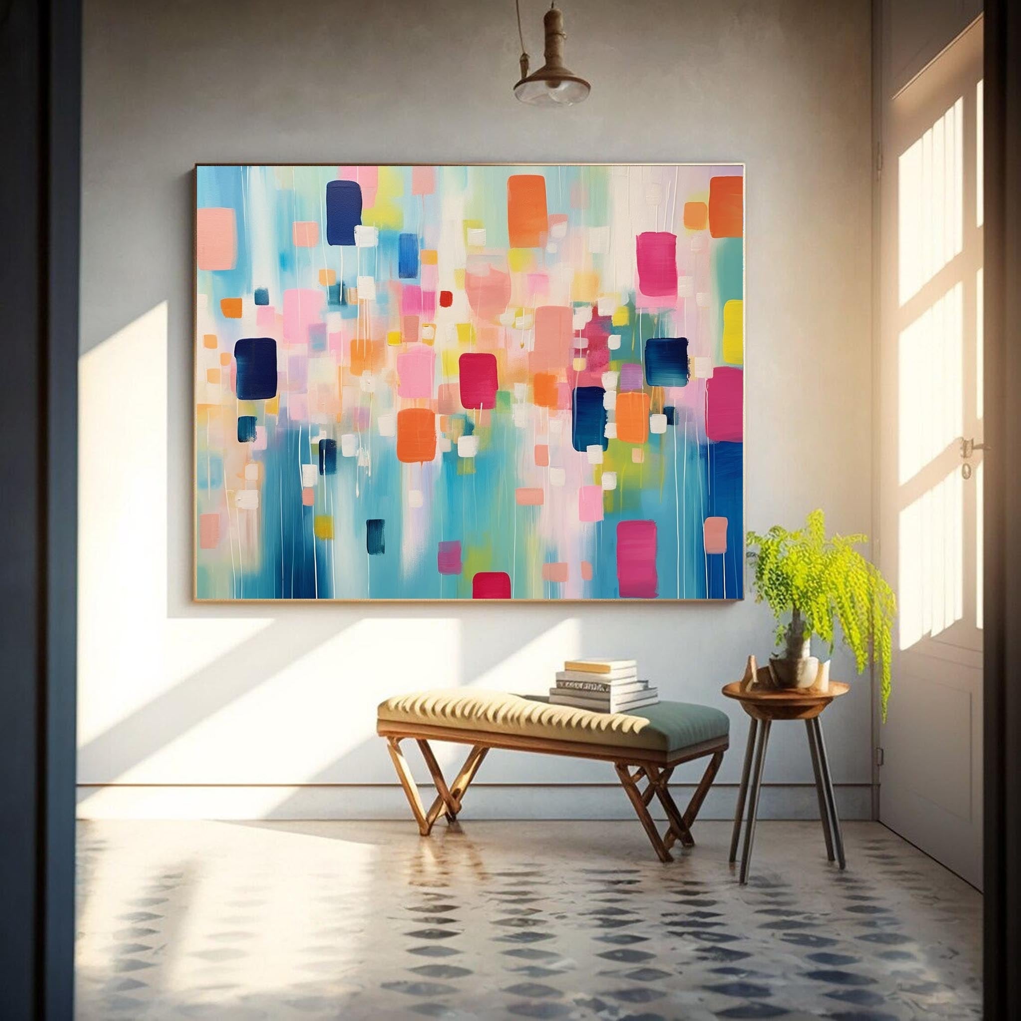 Wallart Colorful Geometric Abstract Art