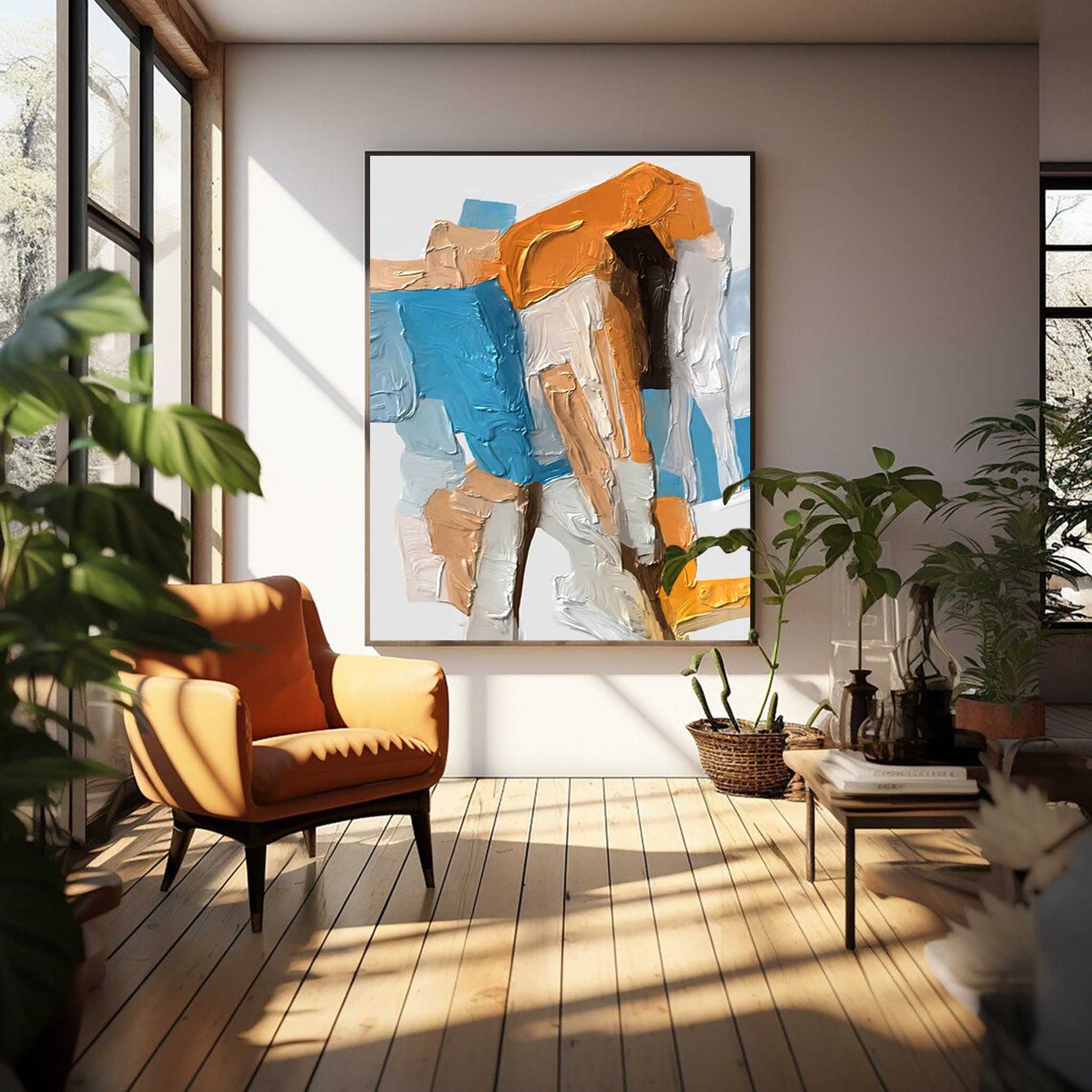 Wallart Rhythms of Blue and Gold