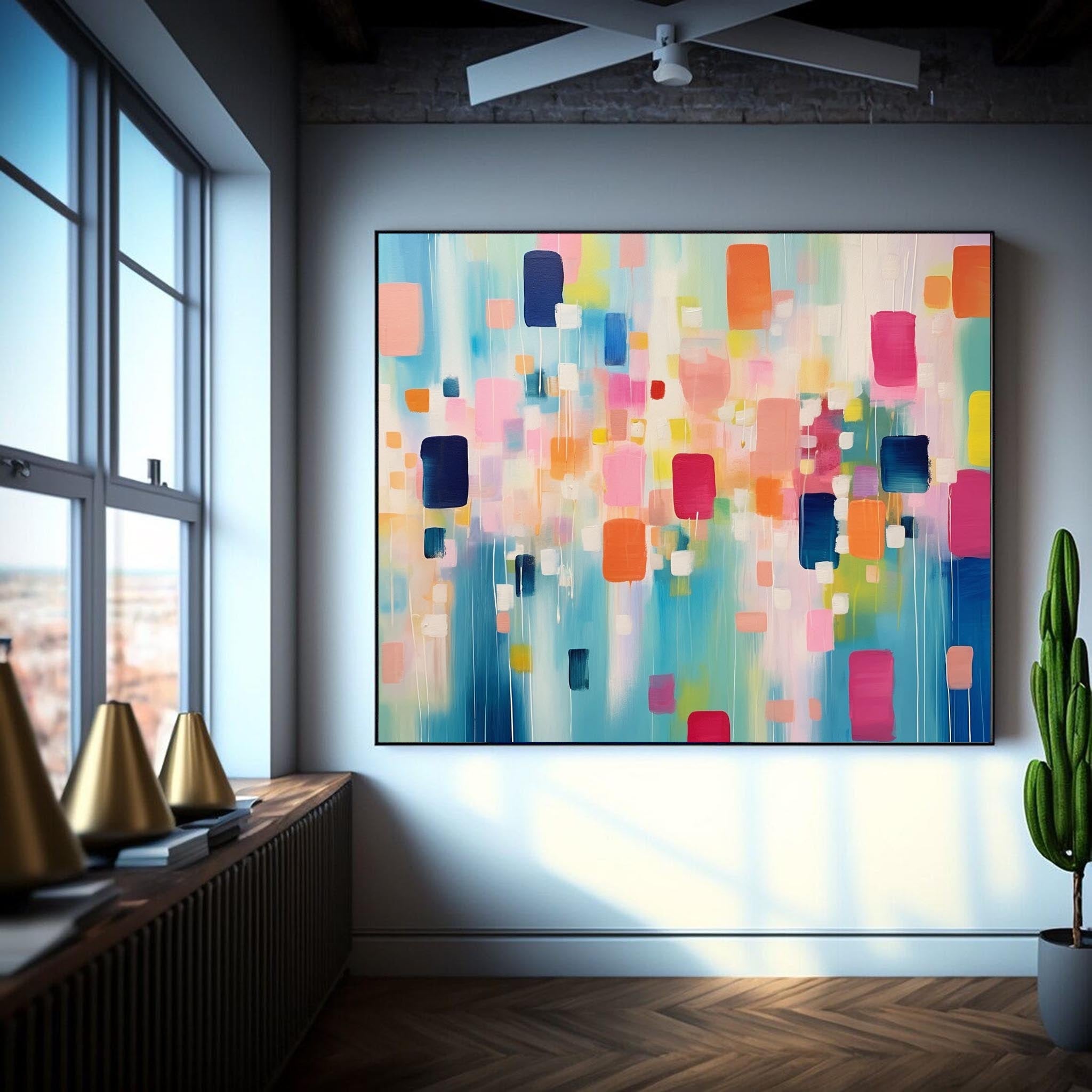 Wallart Colorful Geometric Abstract Art