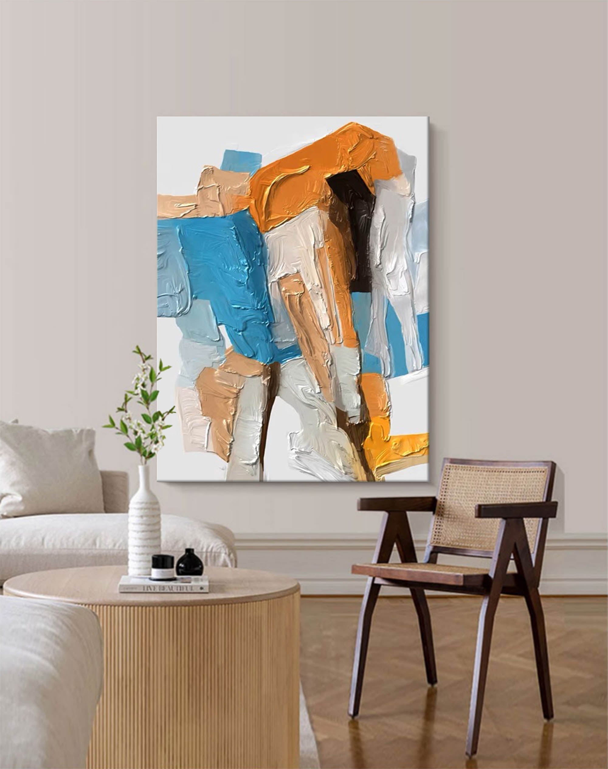 Wallart Rhythms of Blue and Gold