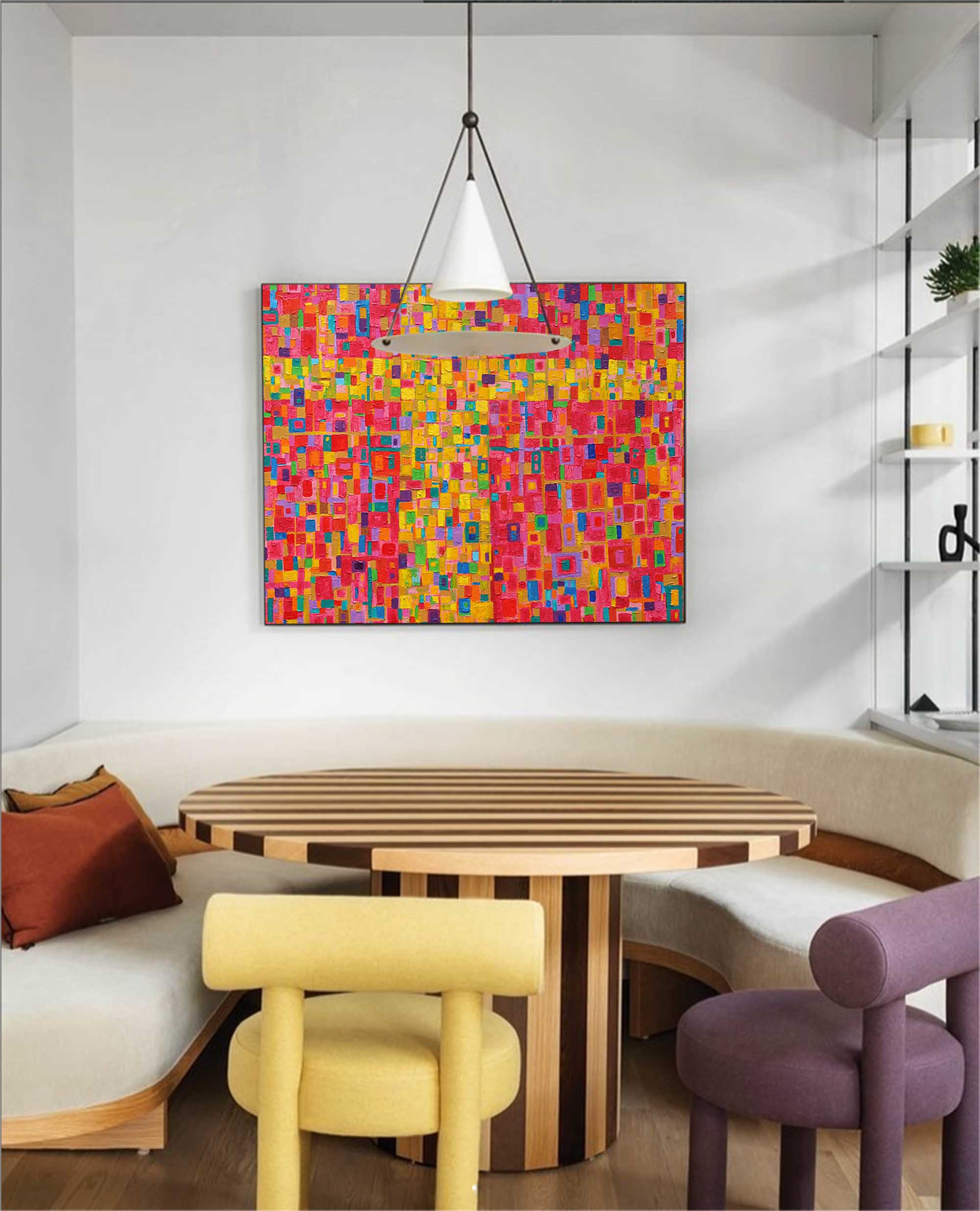 Wallart Radiant Mosaic Colorful Abstract Art
