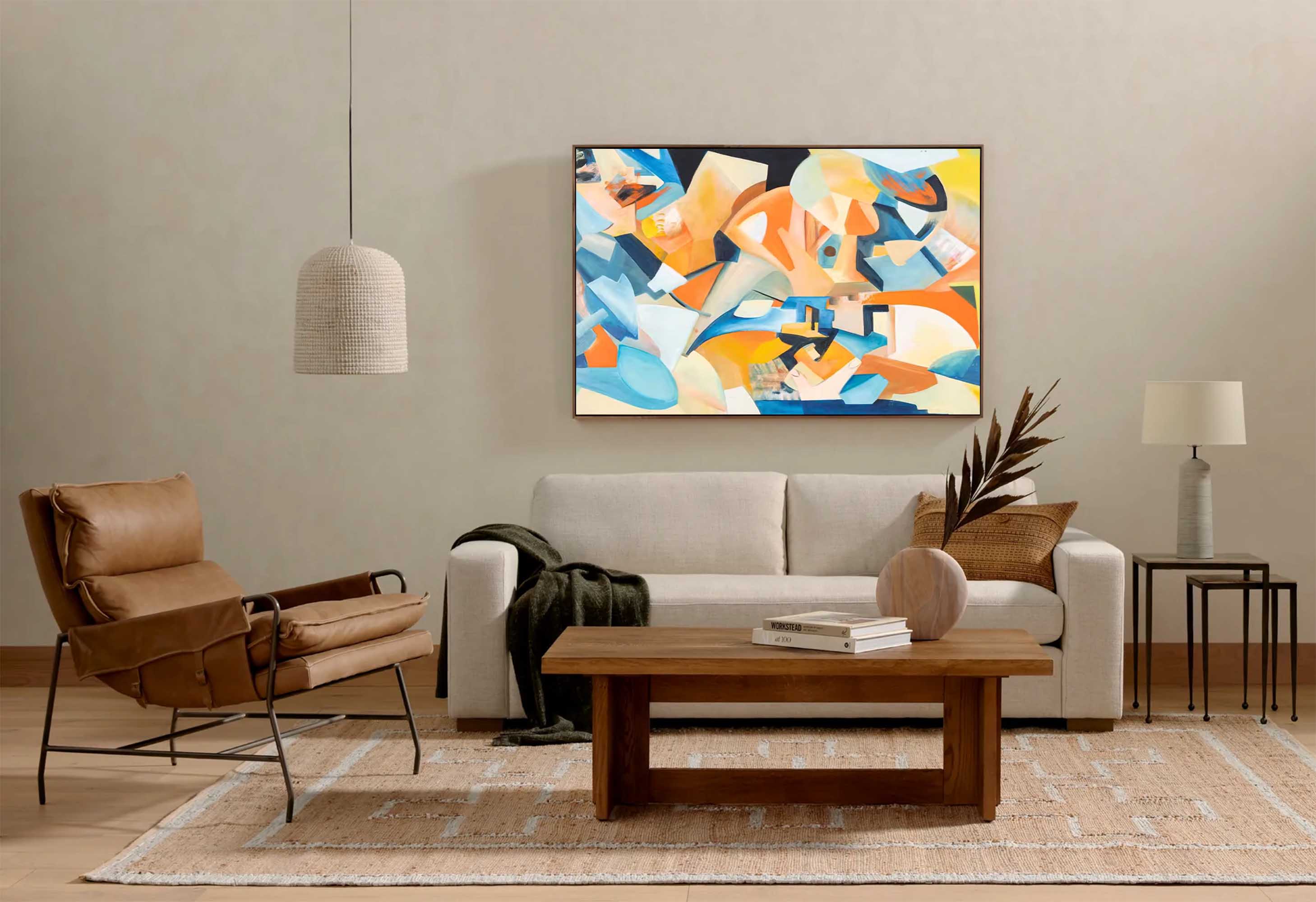 Wallart Geometric Abstract Colorful Art