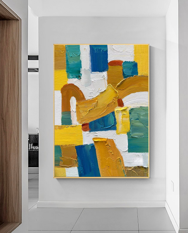 Wallart Bold Hues: Vibrant Abstract Geometry