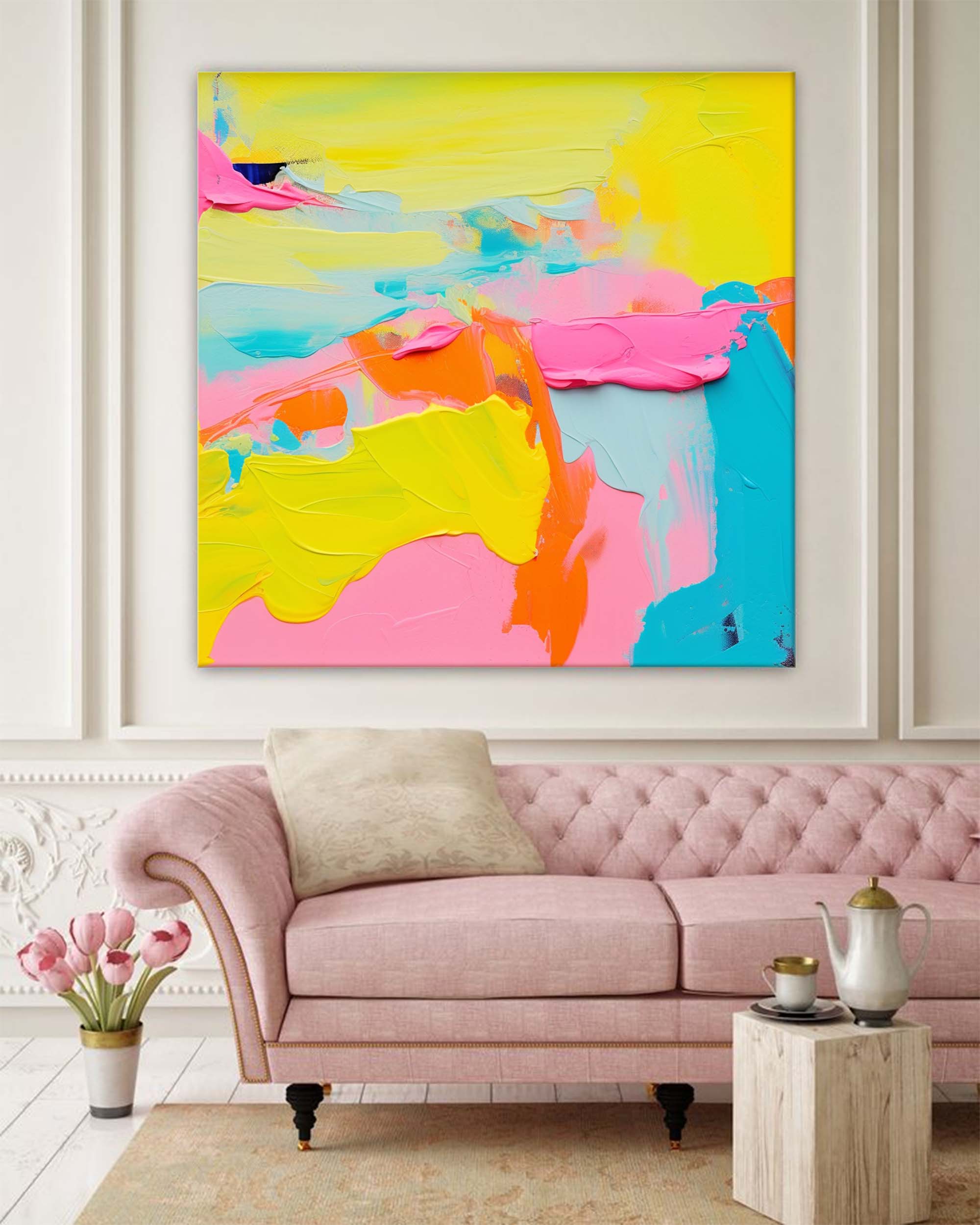 Wallart Radiant Waves Abstract Canvas
