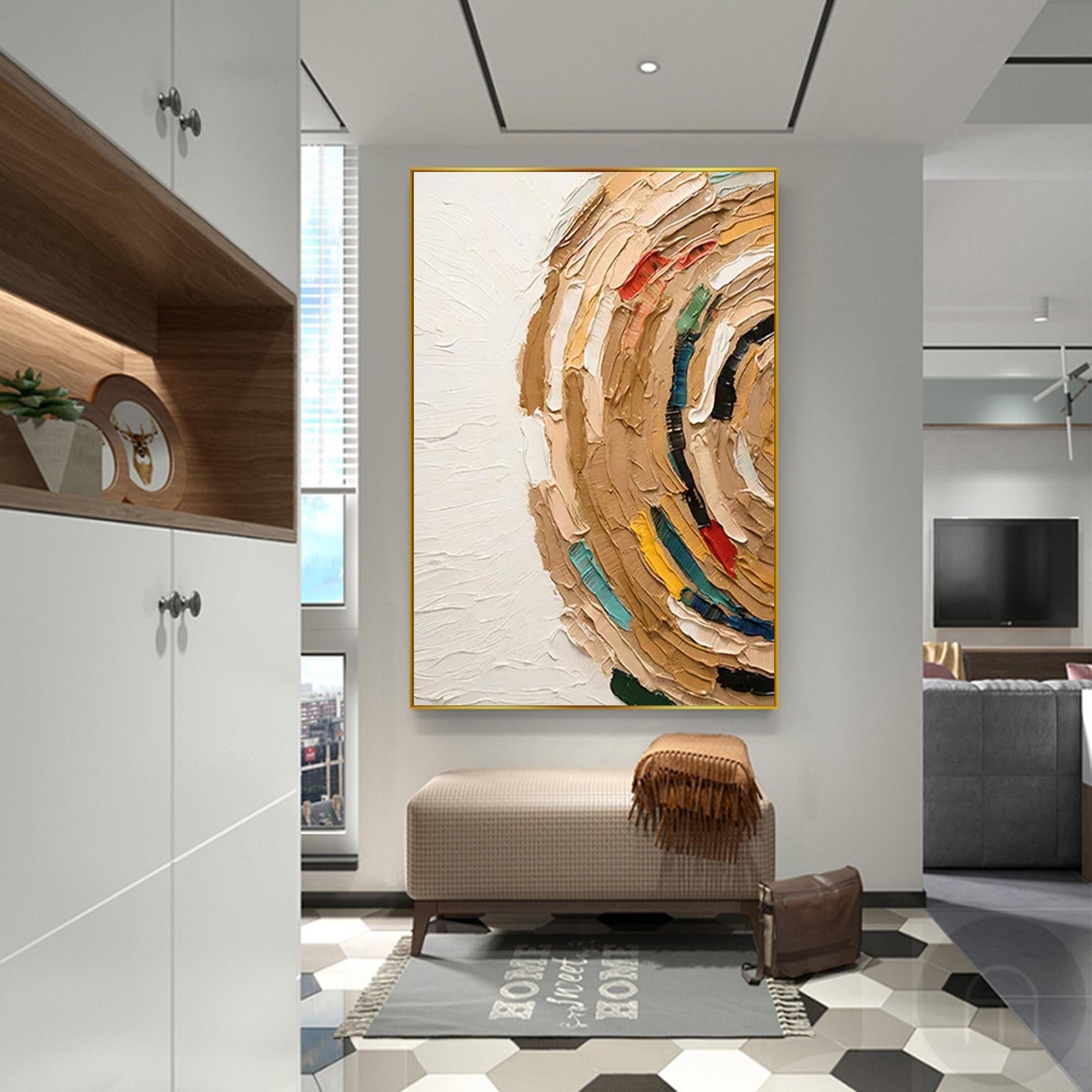Wallart Whirling Texture Abstract Canvas