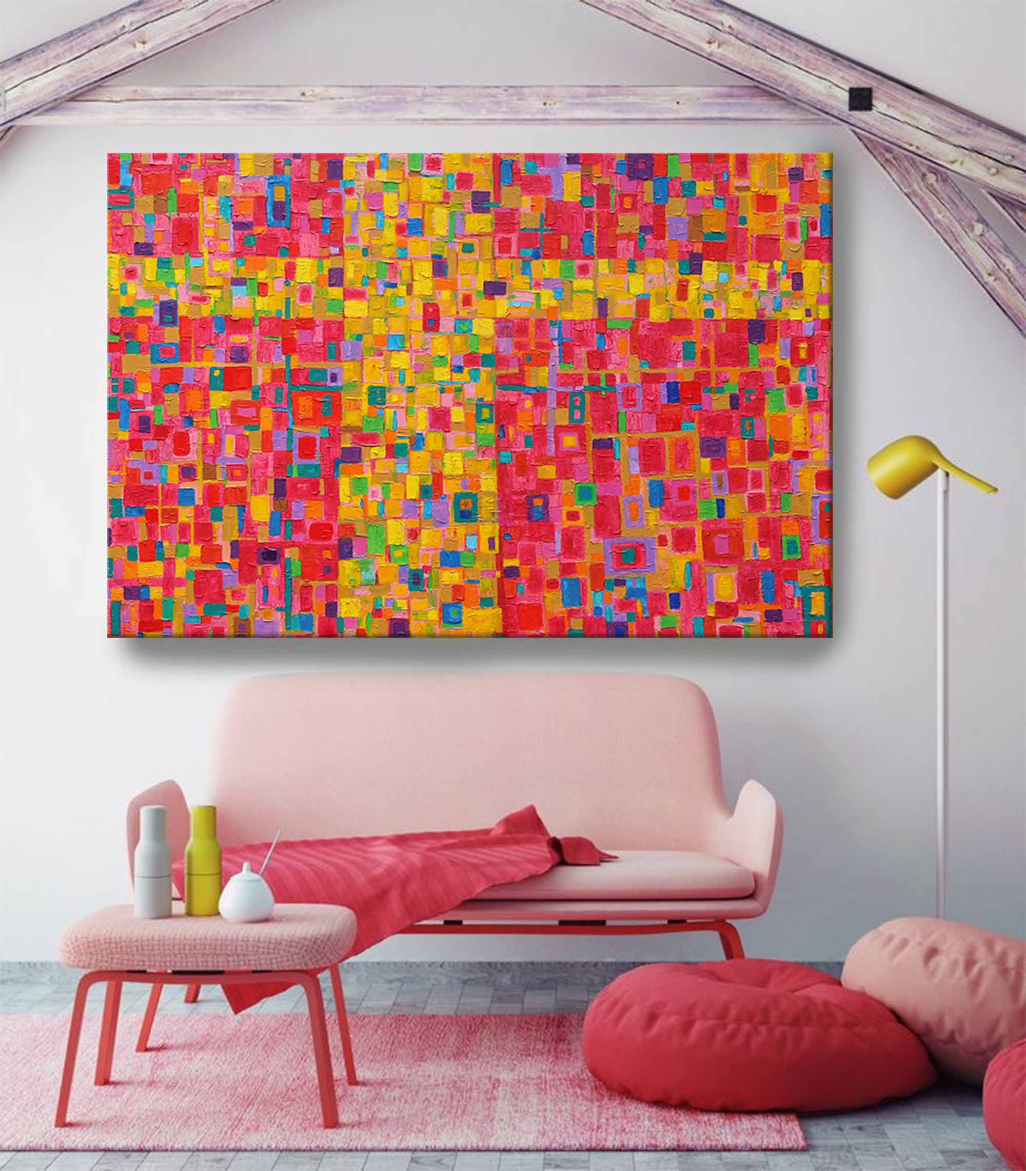 Wallart Radiant Mosaic Colorful Abstract Art