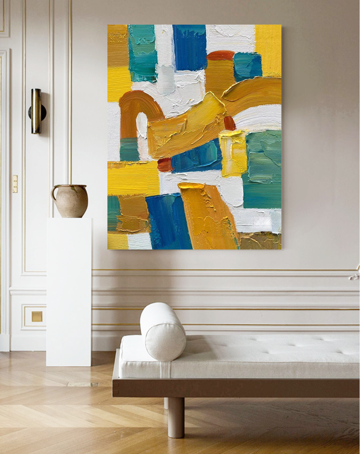 Wallart Bold Hues: Vibrant Abstract Geometry