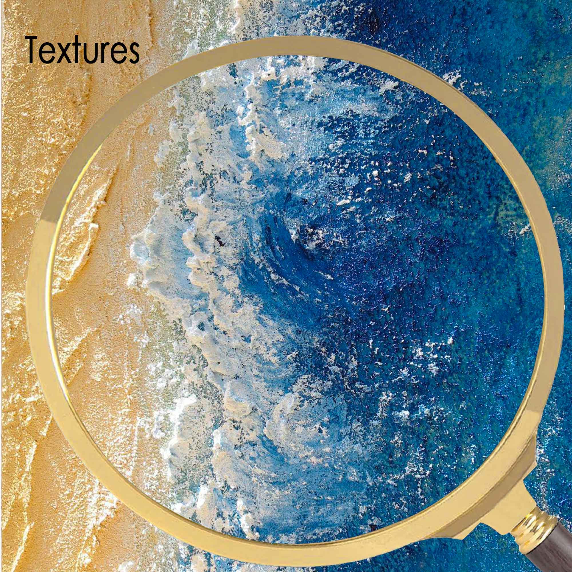 Wallart Abstract Diptych in Teal and Gold