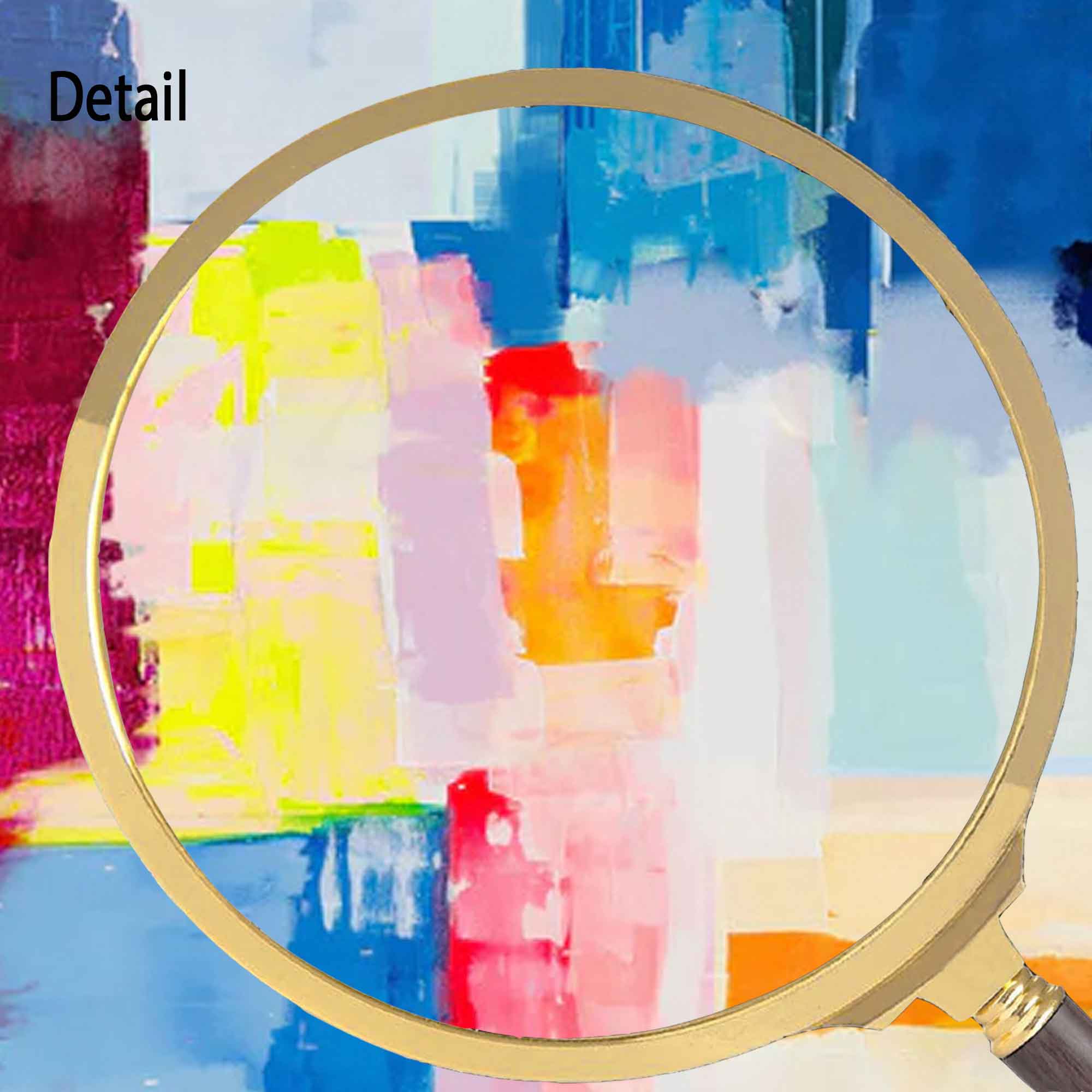 Wallart Colorful Abstract Expressionist Canvas Art