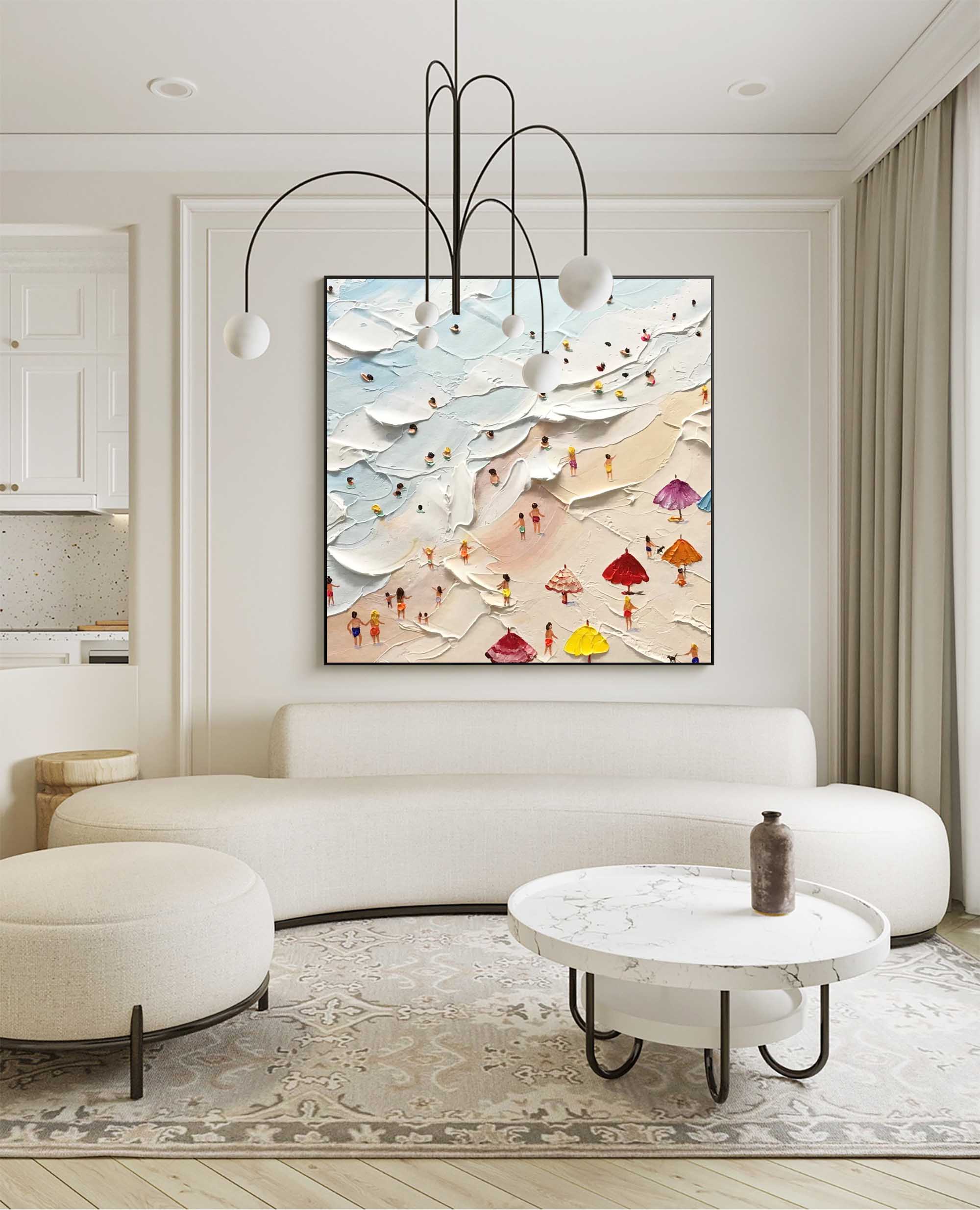 Wallart Summer Beach Vibes: Textured Coastal Life