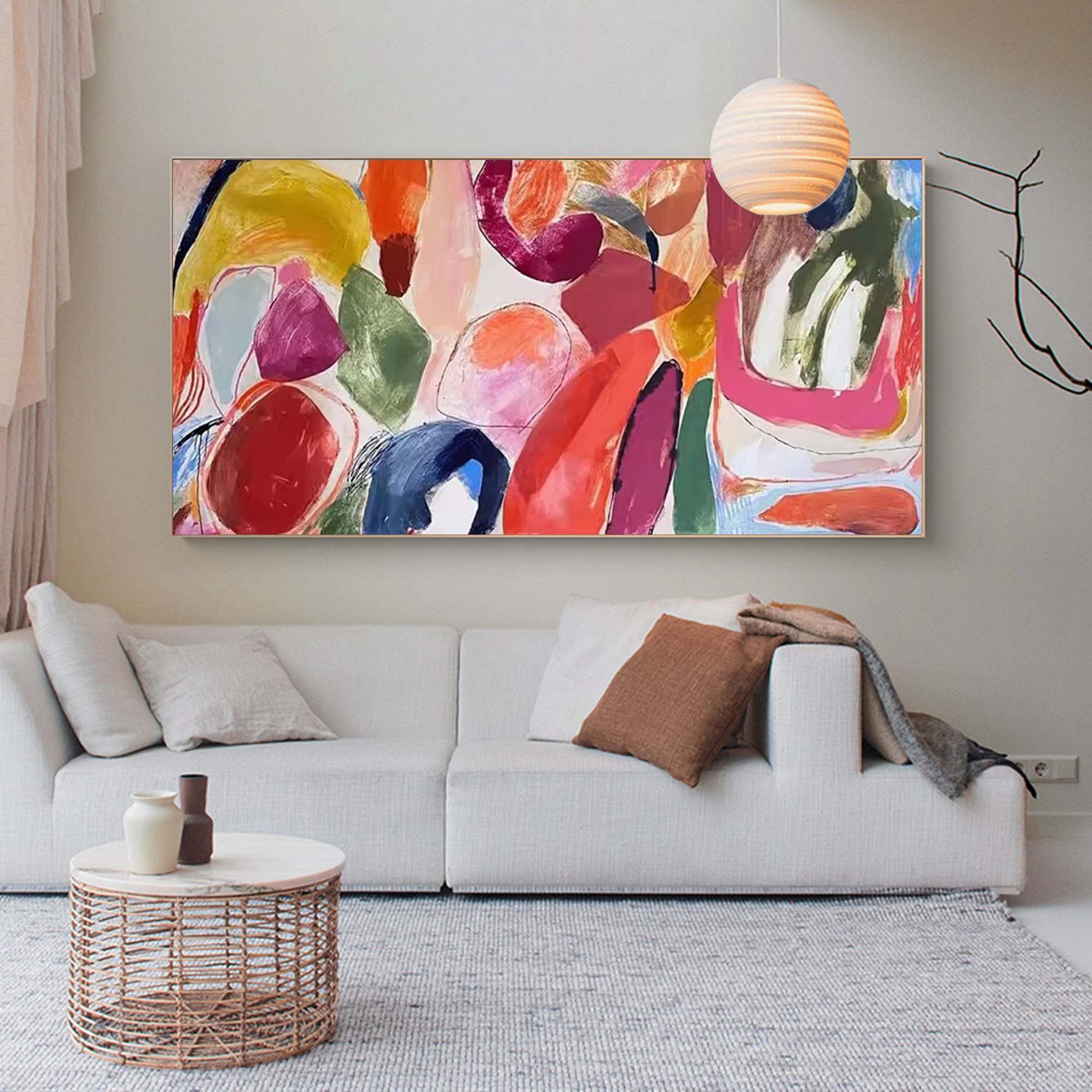 Wallart Vibrant Organic Shapes Abstract Art