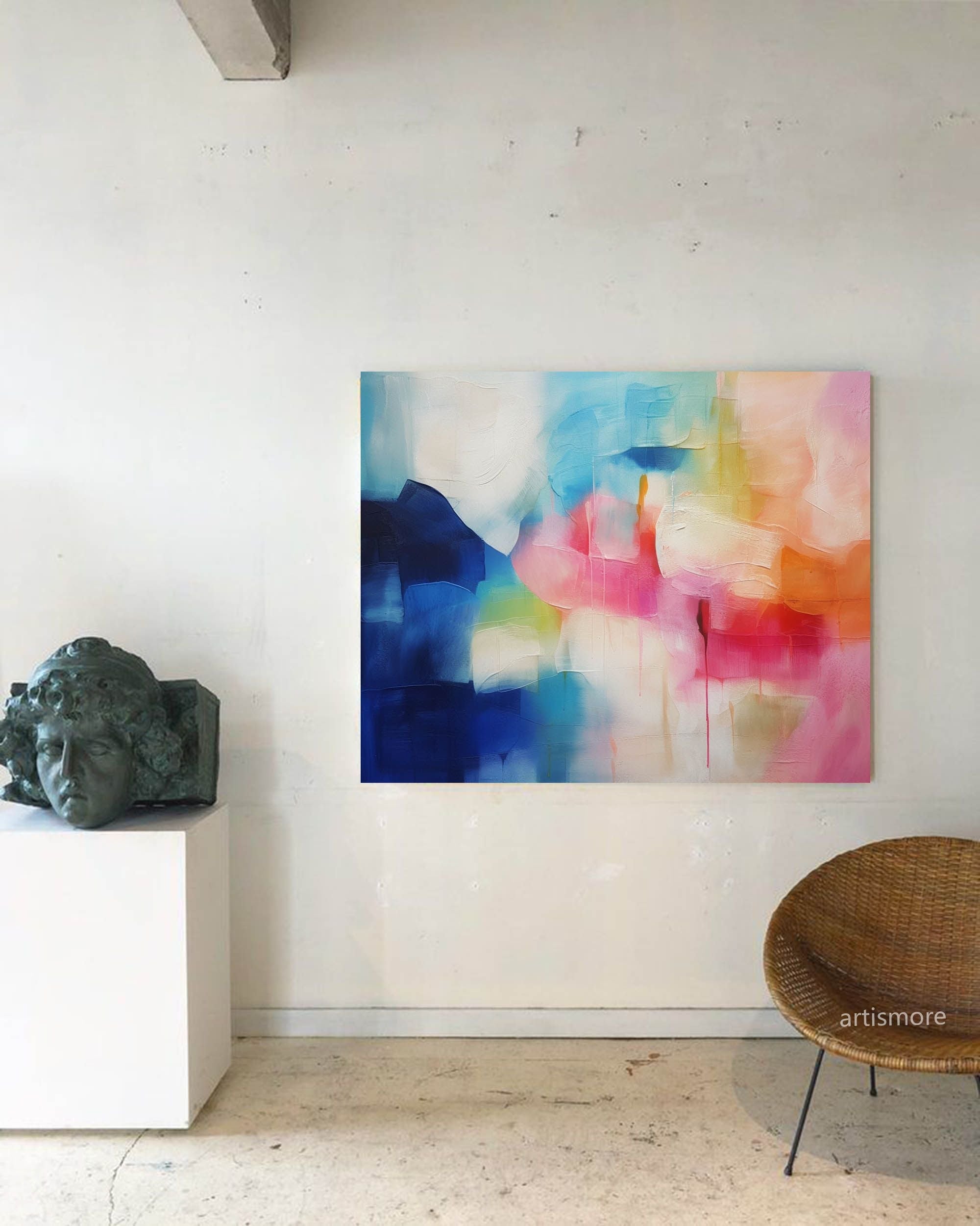 Wallart Vibrant Color Blend Abstract Art