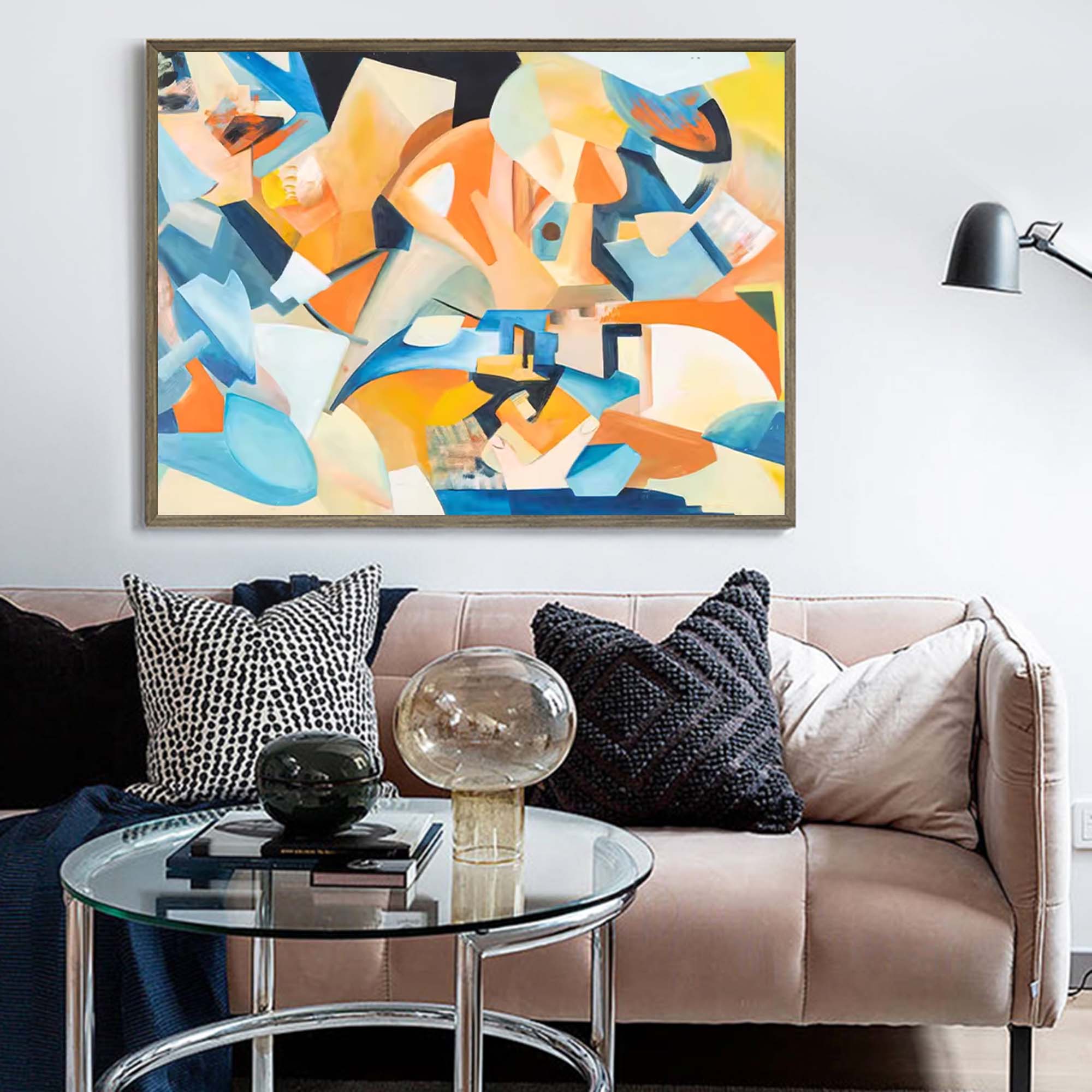 Wallart Geometric Abstract Colorful Art