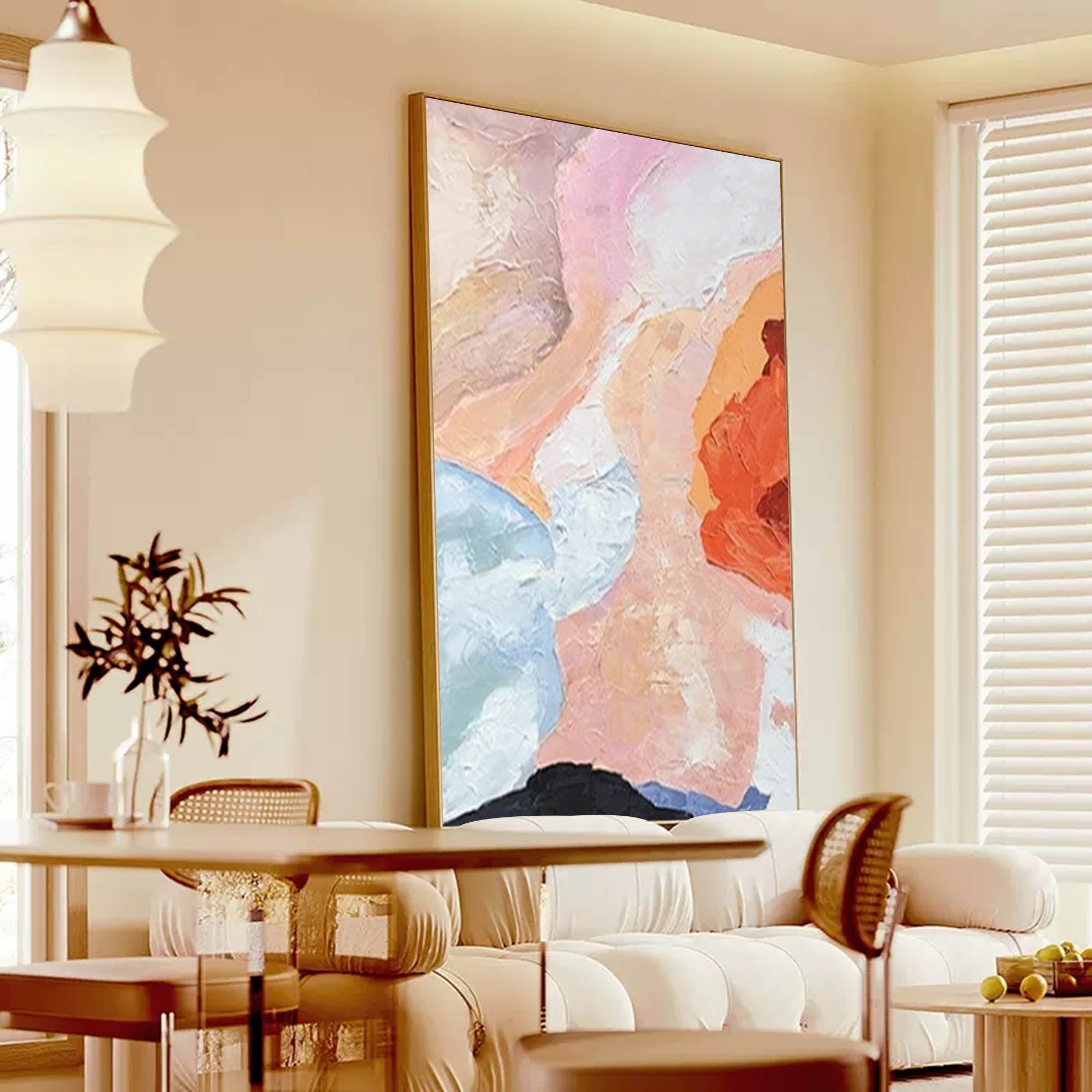Wallart Fluid Expression: Pastel Abstract Waves