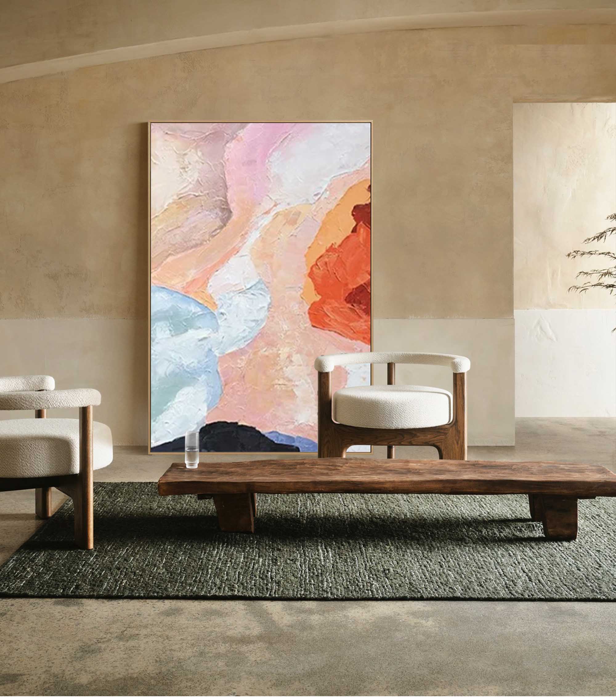 Wallart Fluid Expression: Pastel Abstract Waves