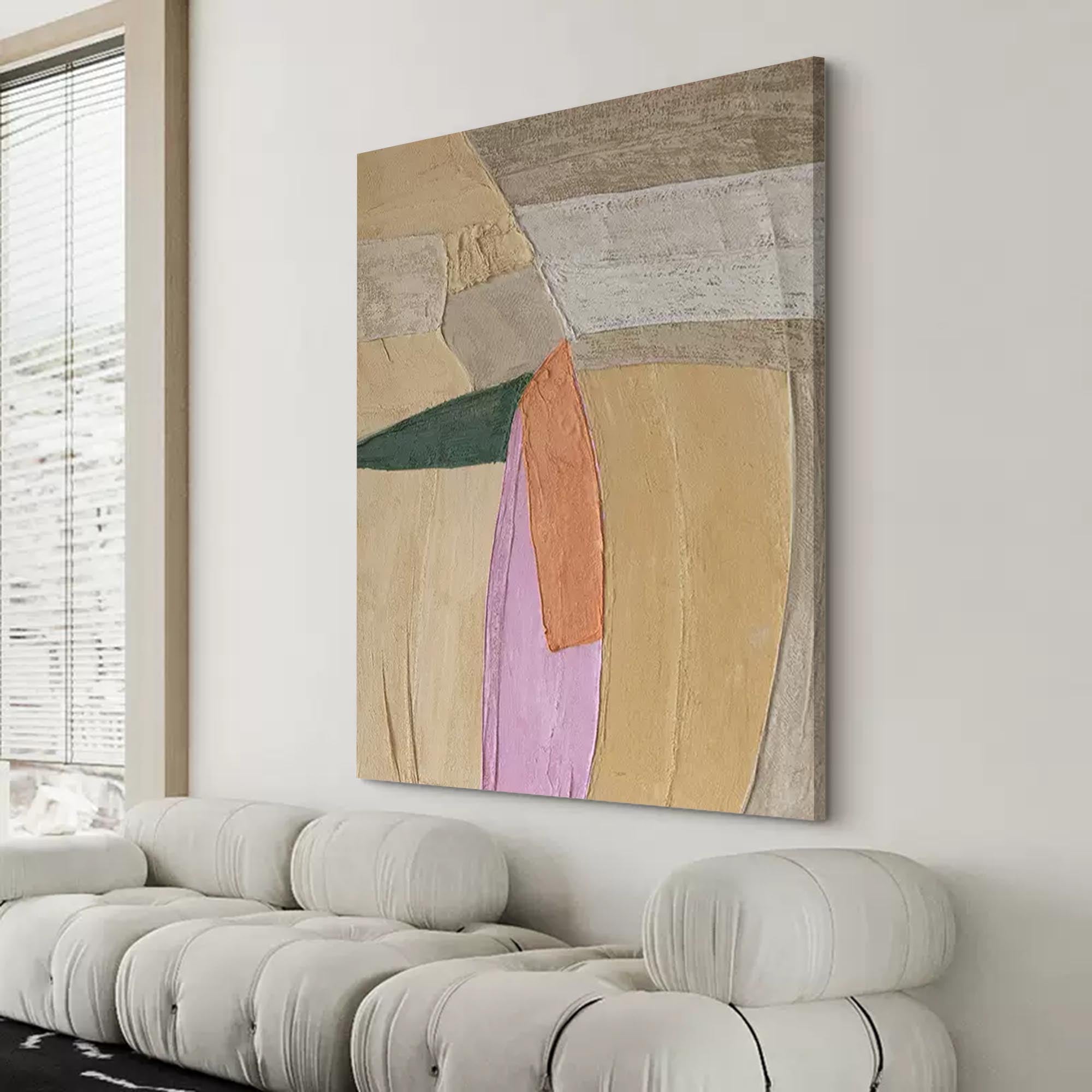 Wallart Earth-Toned Abstract Canvas Art