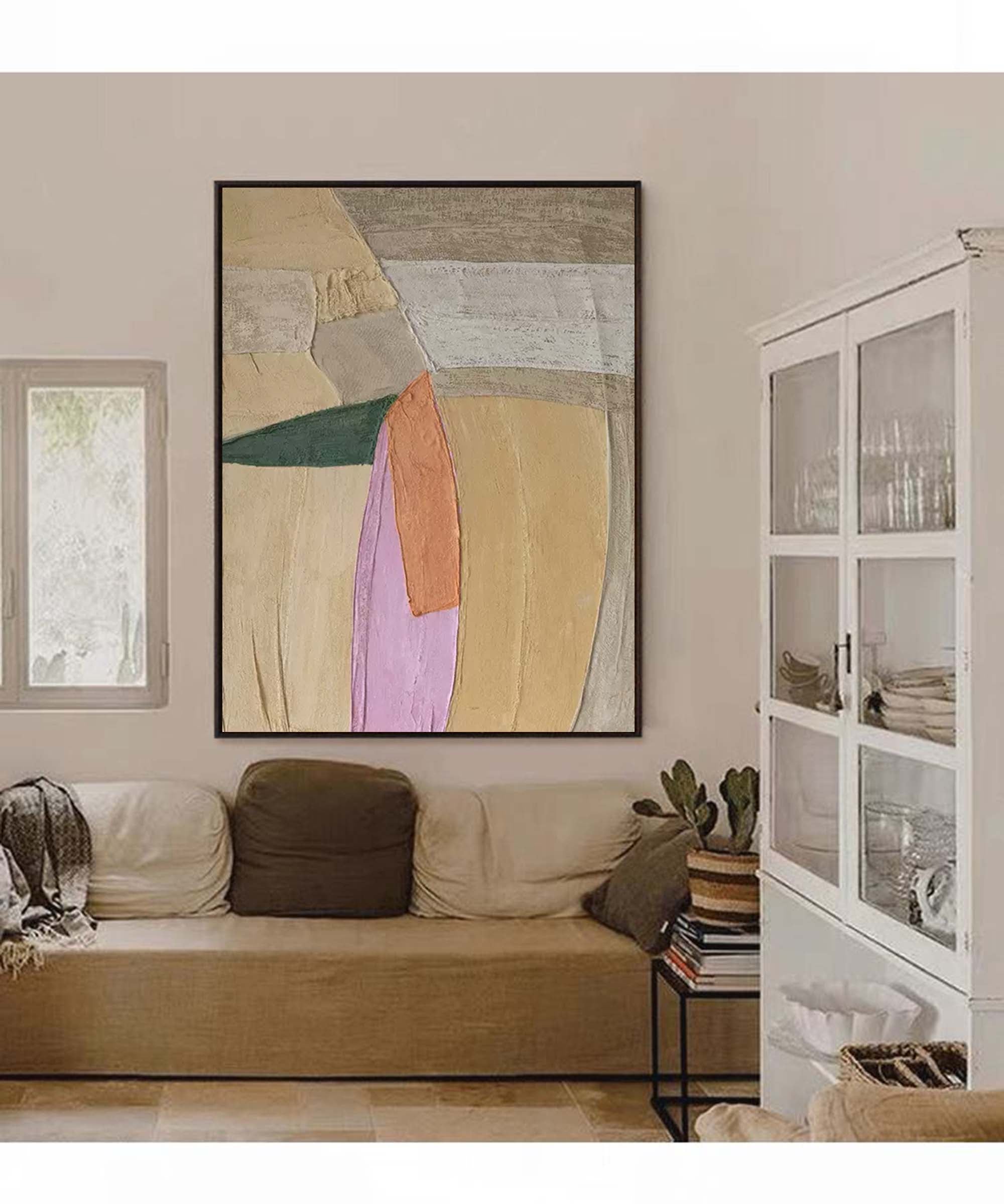 Wallart Earth-Toned Abstract Canvas Art