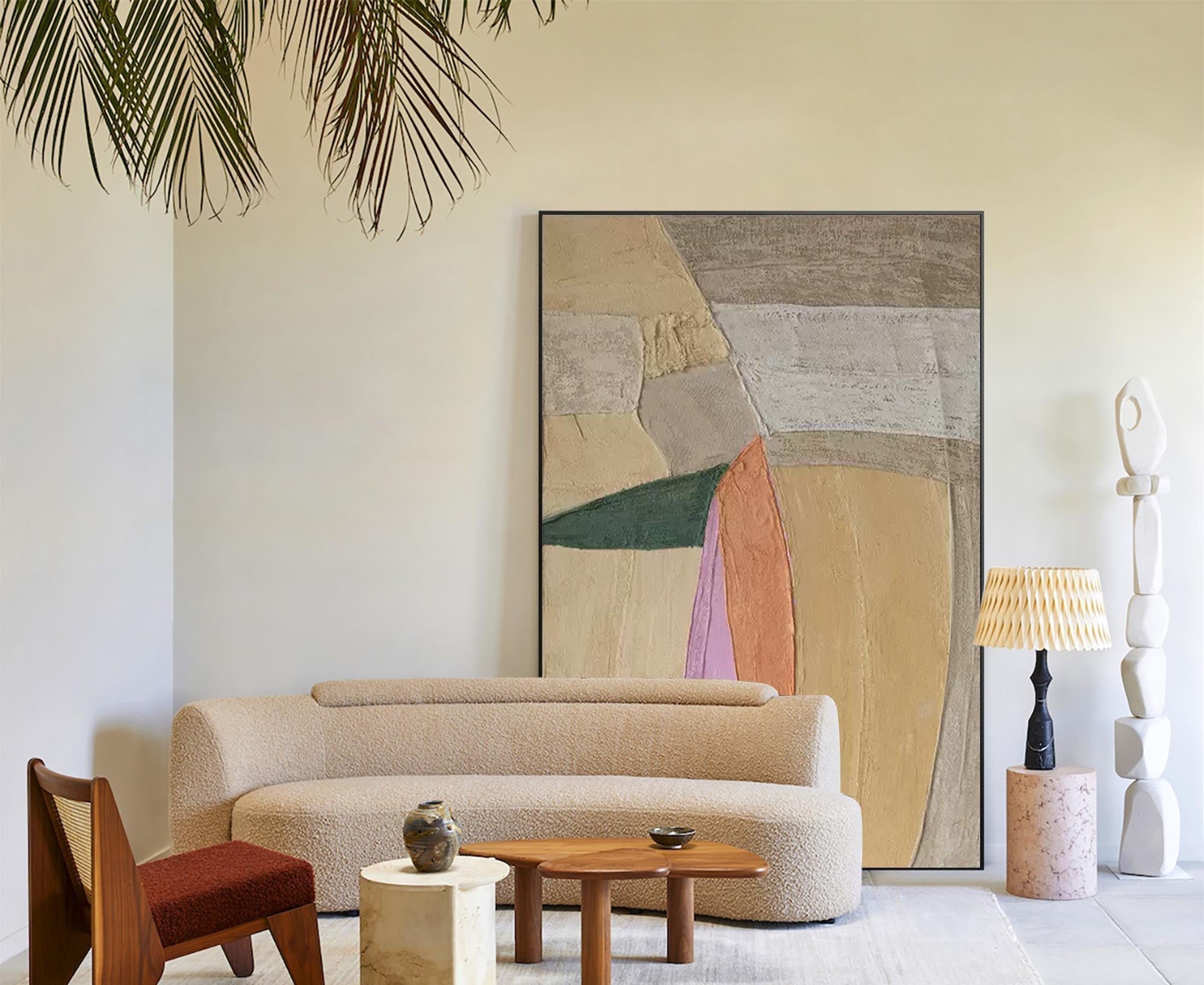 Wallart Earth-Toned Abstract Canvas Art