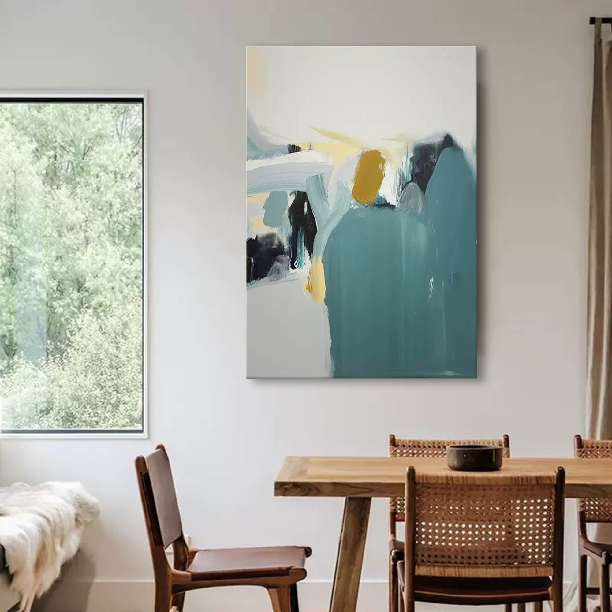 Wallart Abstract Minimalist Serenity �Contemporary Oil Painting on Canvas