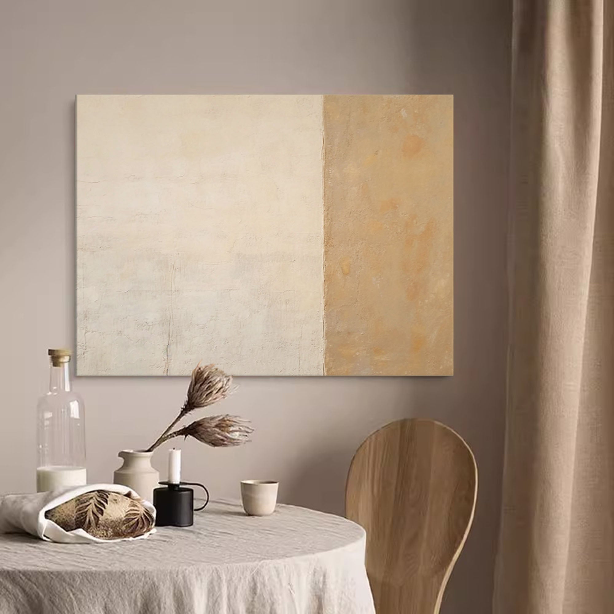 Wallart Earthy Minimalist Abstract Canvas