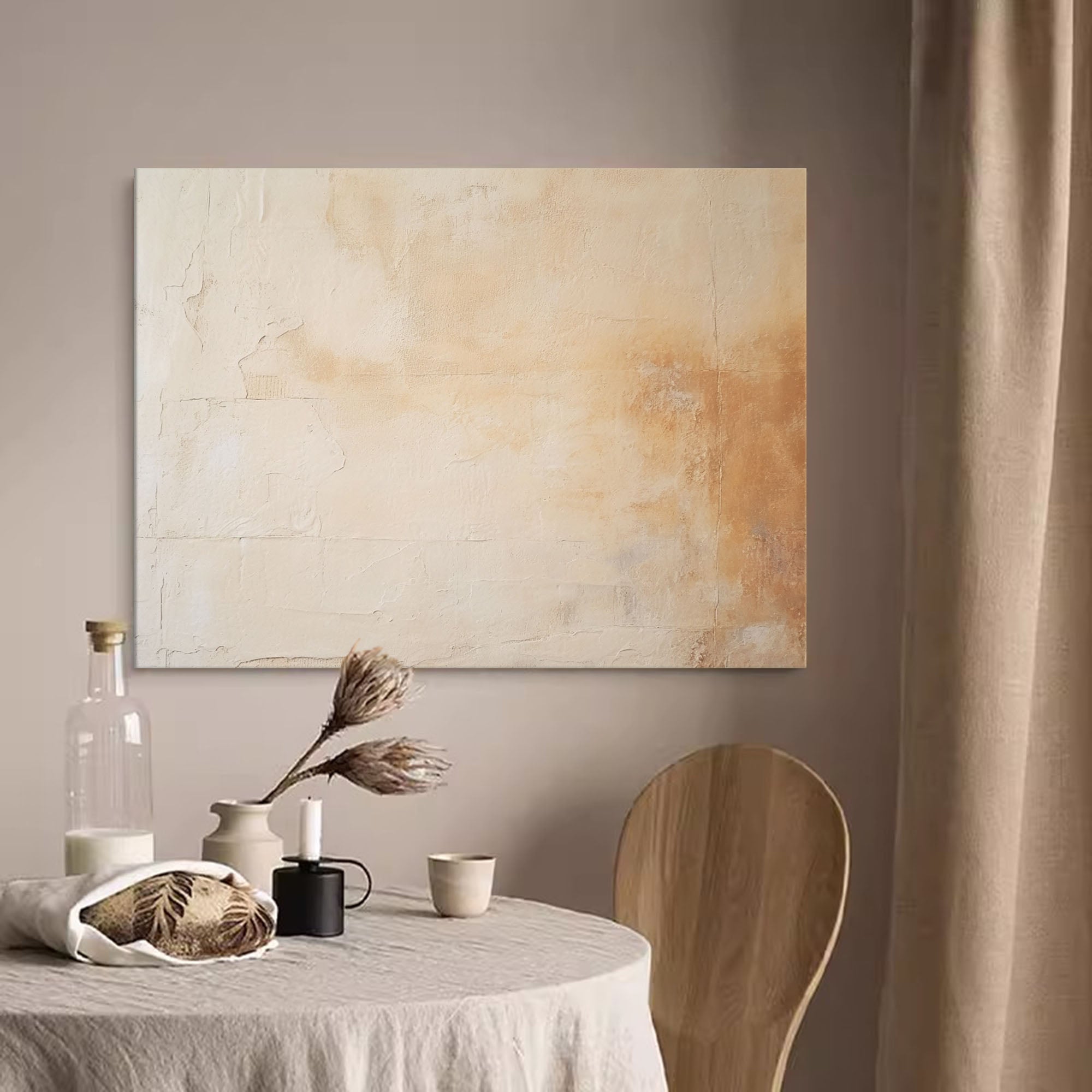 Wallart Textured Earthy Minimalist Canvas
