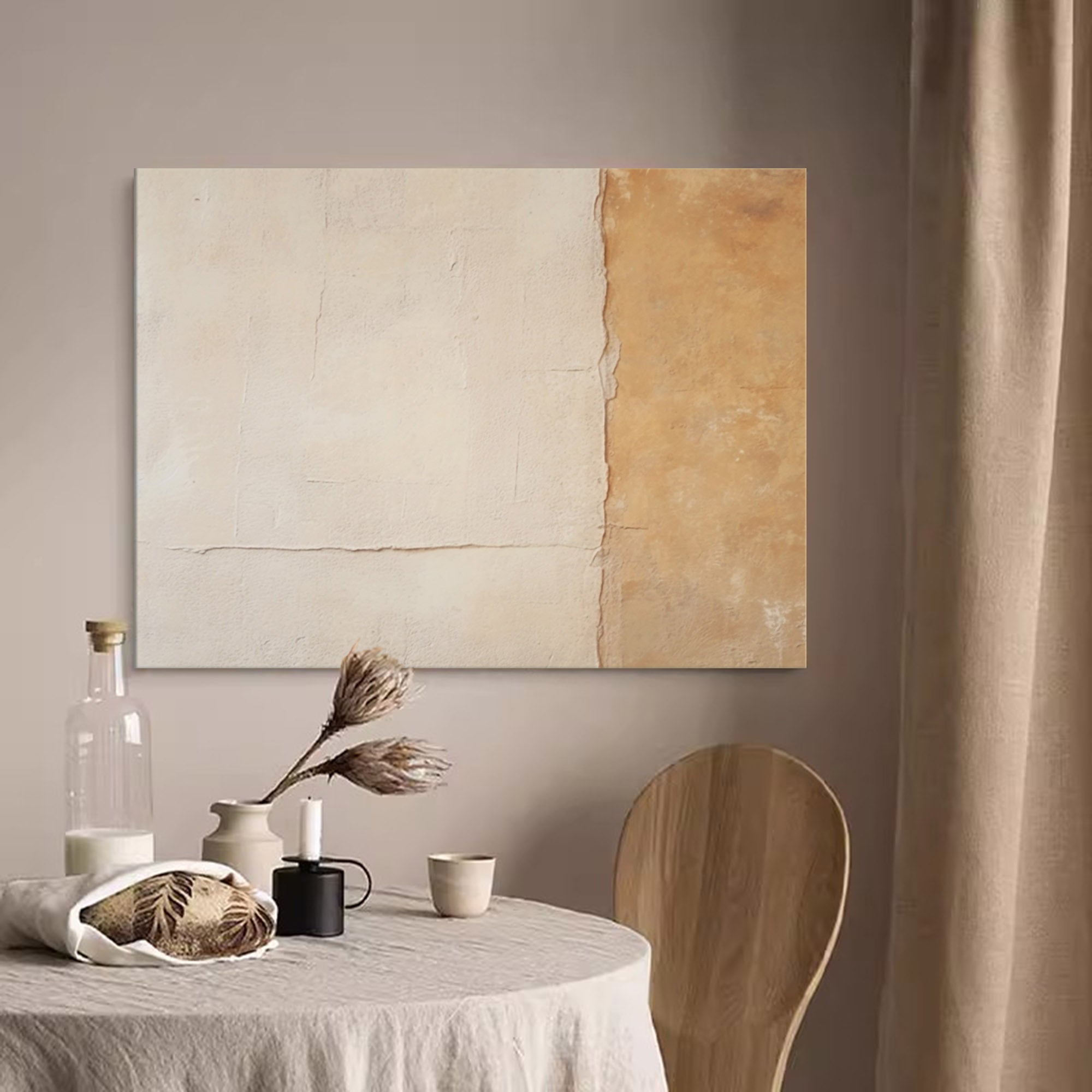 Wallart Abstract Earthy Textured Canvas