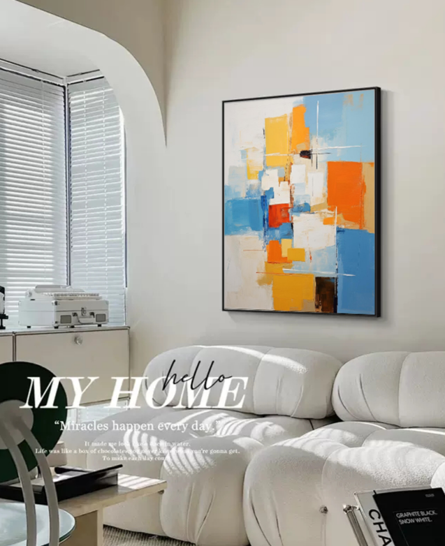 Wallart Geometric Energy: Bold Abstract Blocks