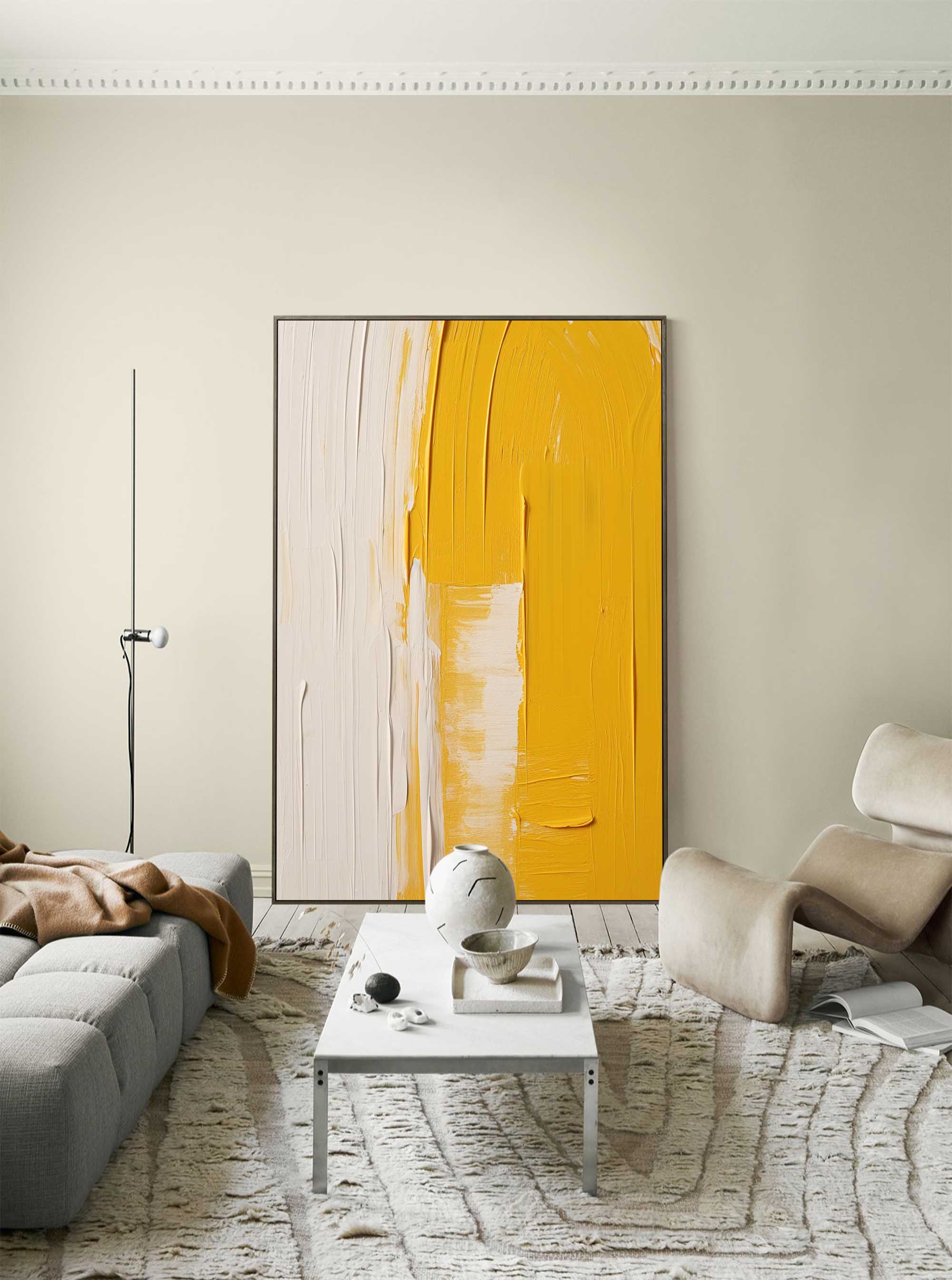 Wallart Sunlit Abstract Texture Canvas