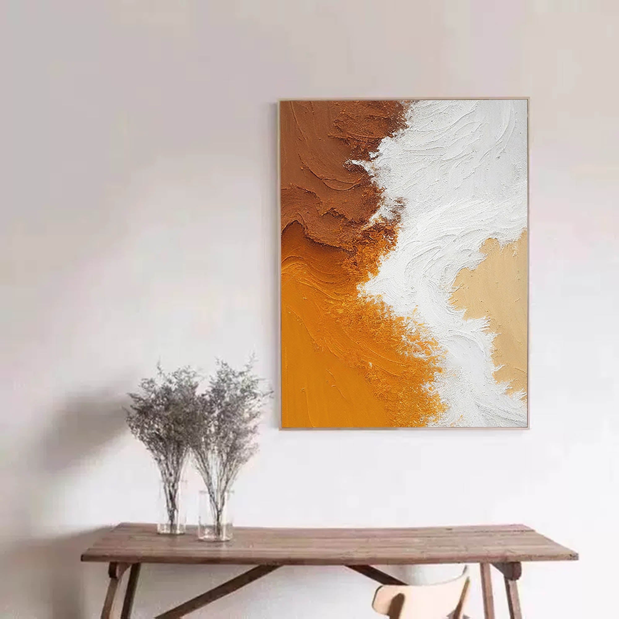 Wallart Textured Earth Tones Abstract Art