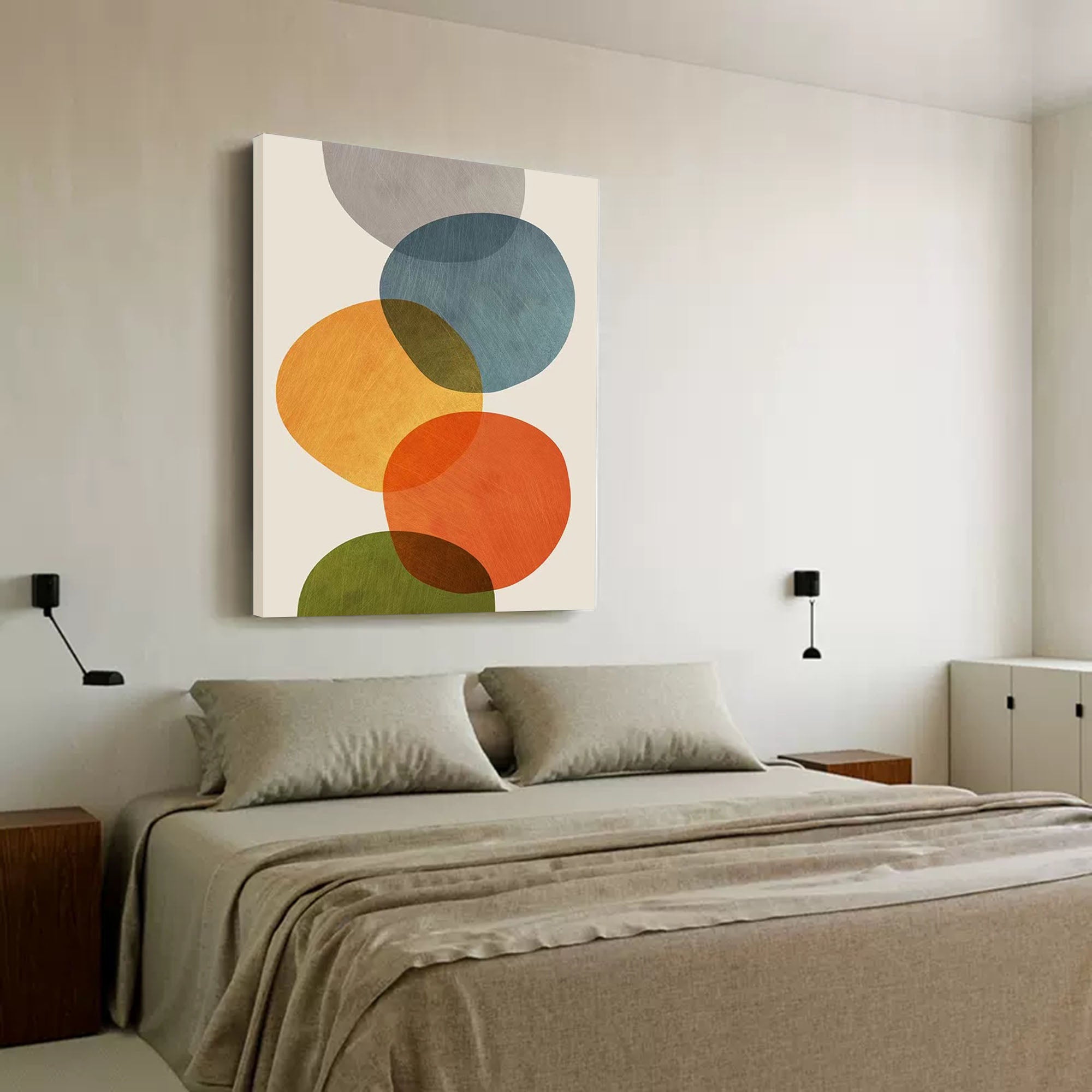 Wallart Overlapping Shapes: Earthy Abstract Flow