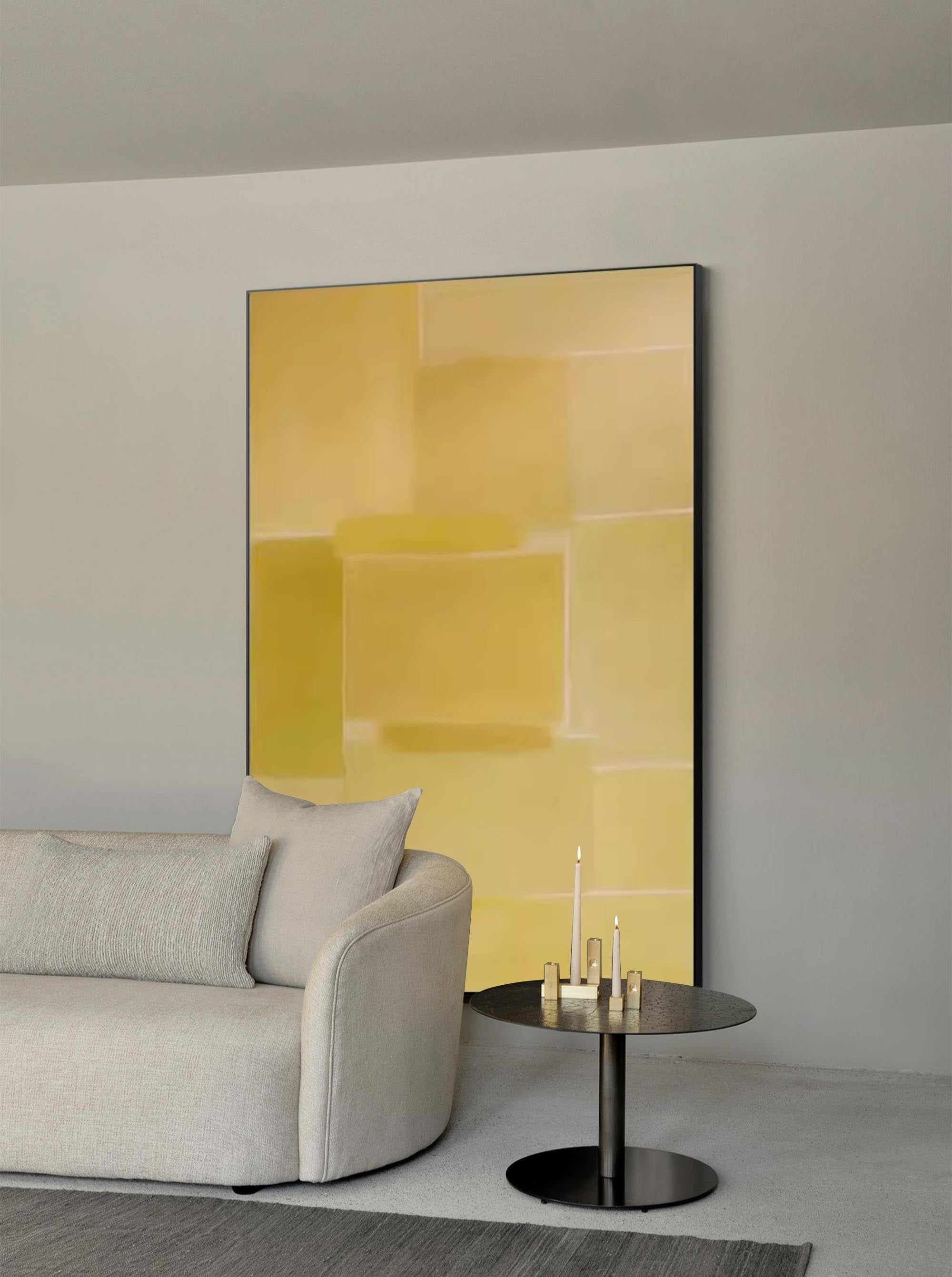 Wallart Minimalist Yellow Geometric Art