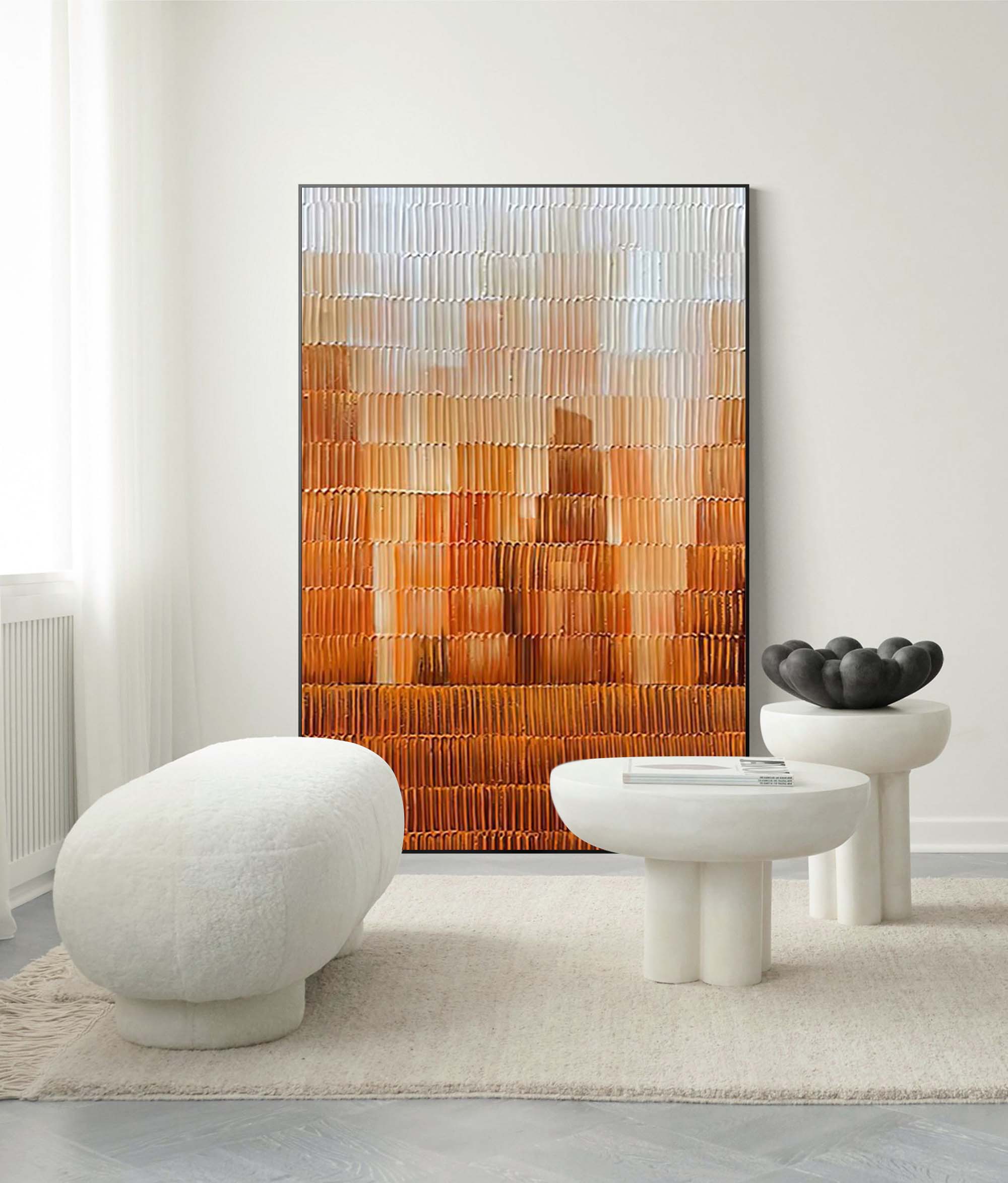 Wallart Textured Amber Horizon