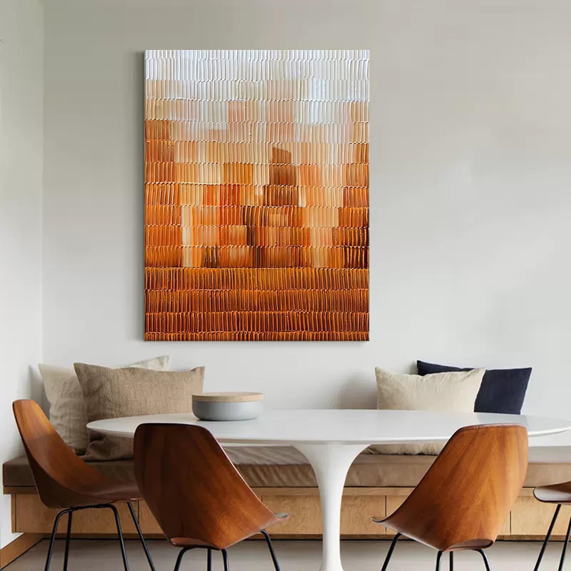 Wallart Textured Amber Horizon