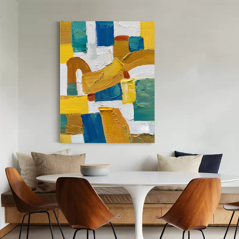 Wallart Bold Hues: Vibrant Abstract Geometry