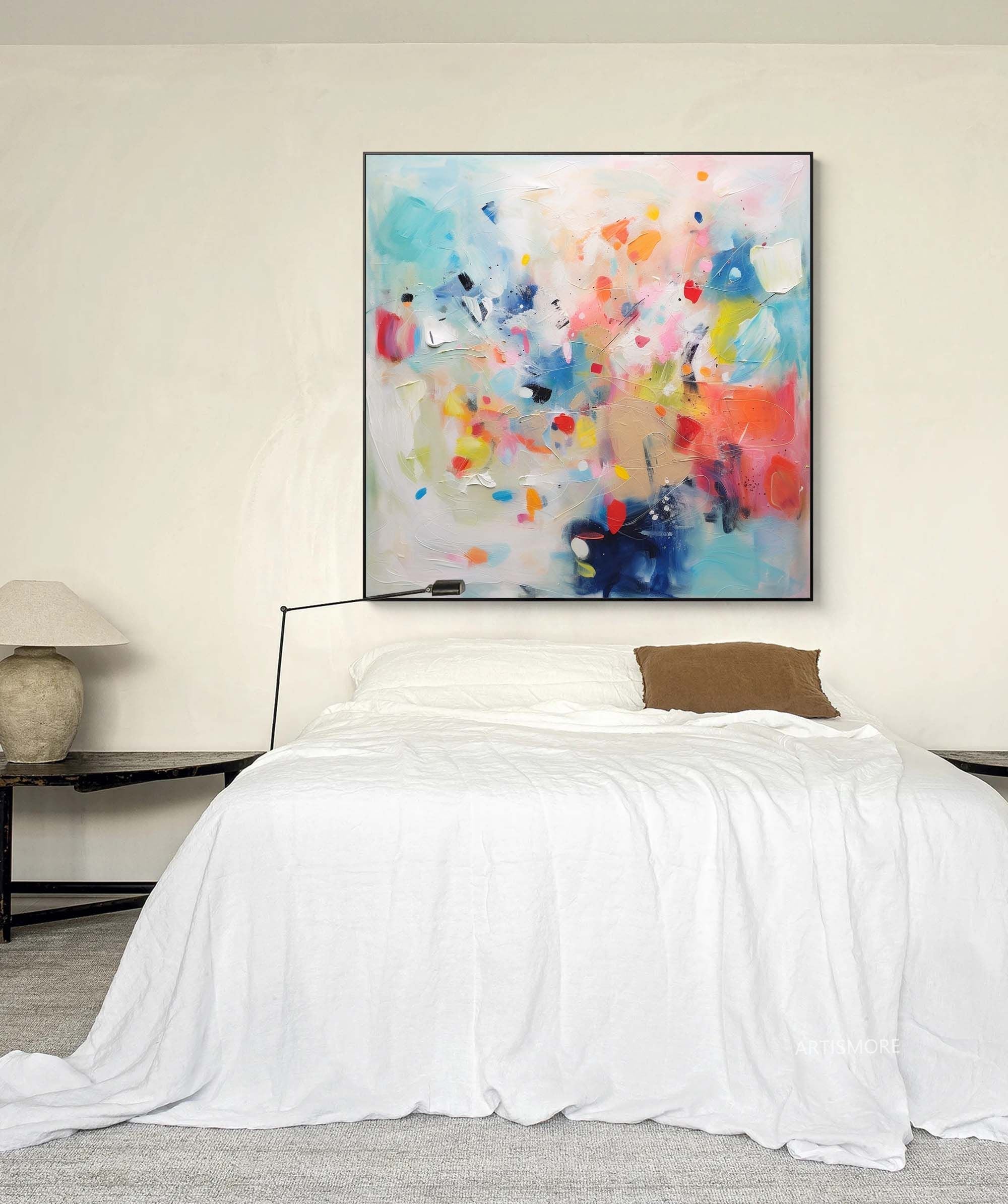 Wallart Abstract Color Burst Brushstroke Art