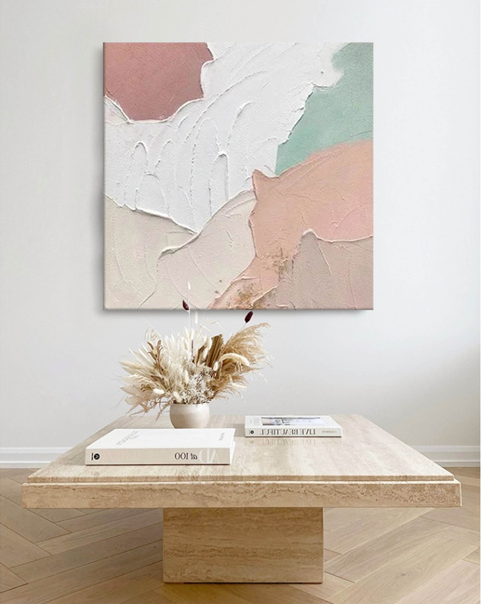 Wallart Soft Neutrals Textured Abstract Canvas Art