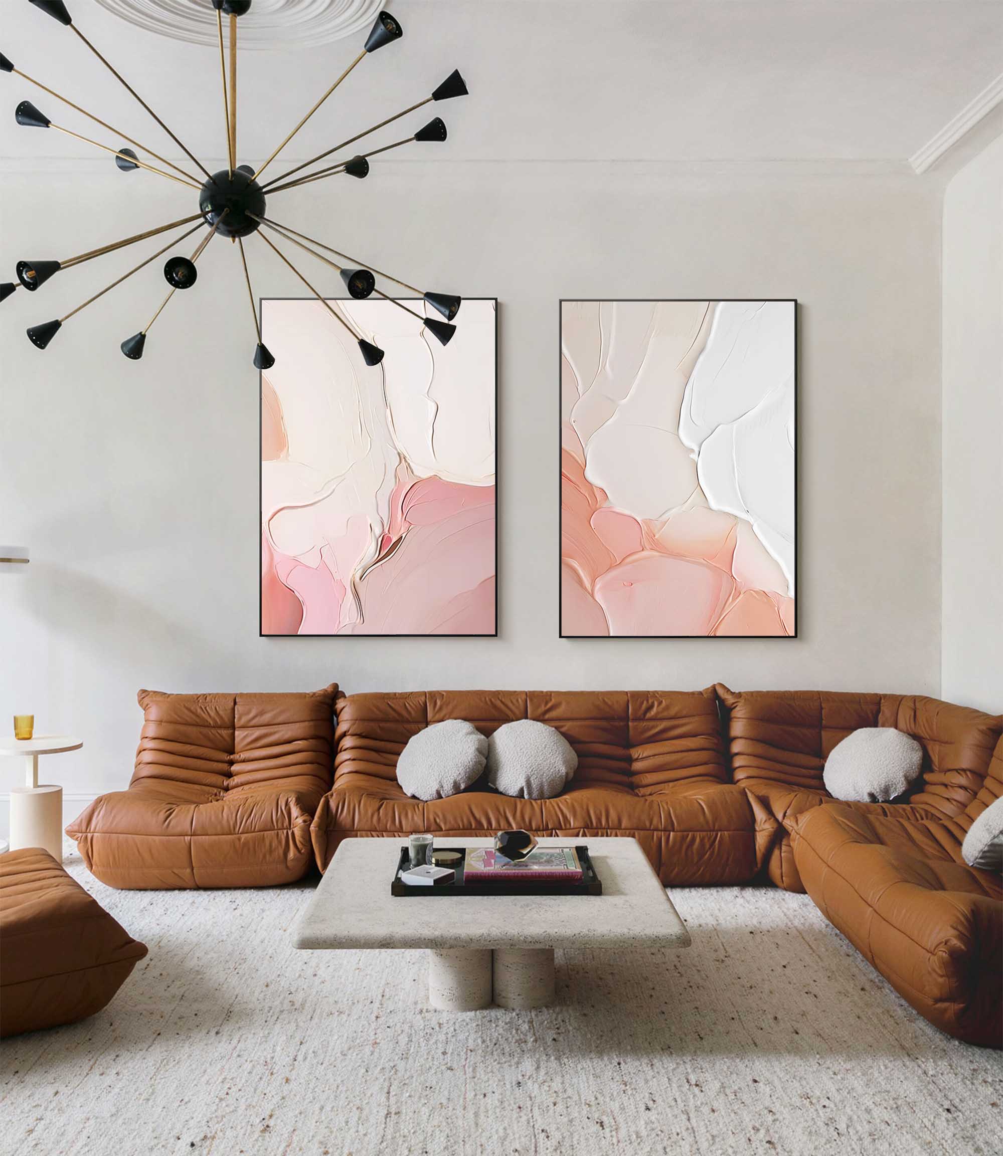 Wallart Blush Tones Minimalist Art Set