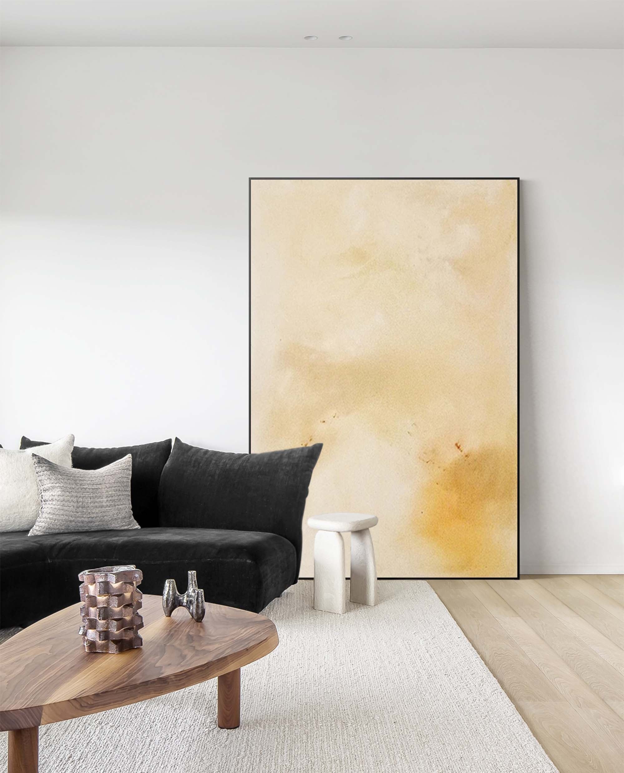 Wallart Neutral Minimalist Abstract Canvas