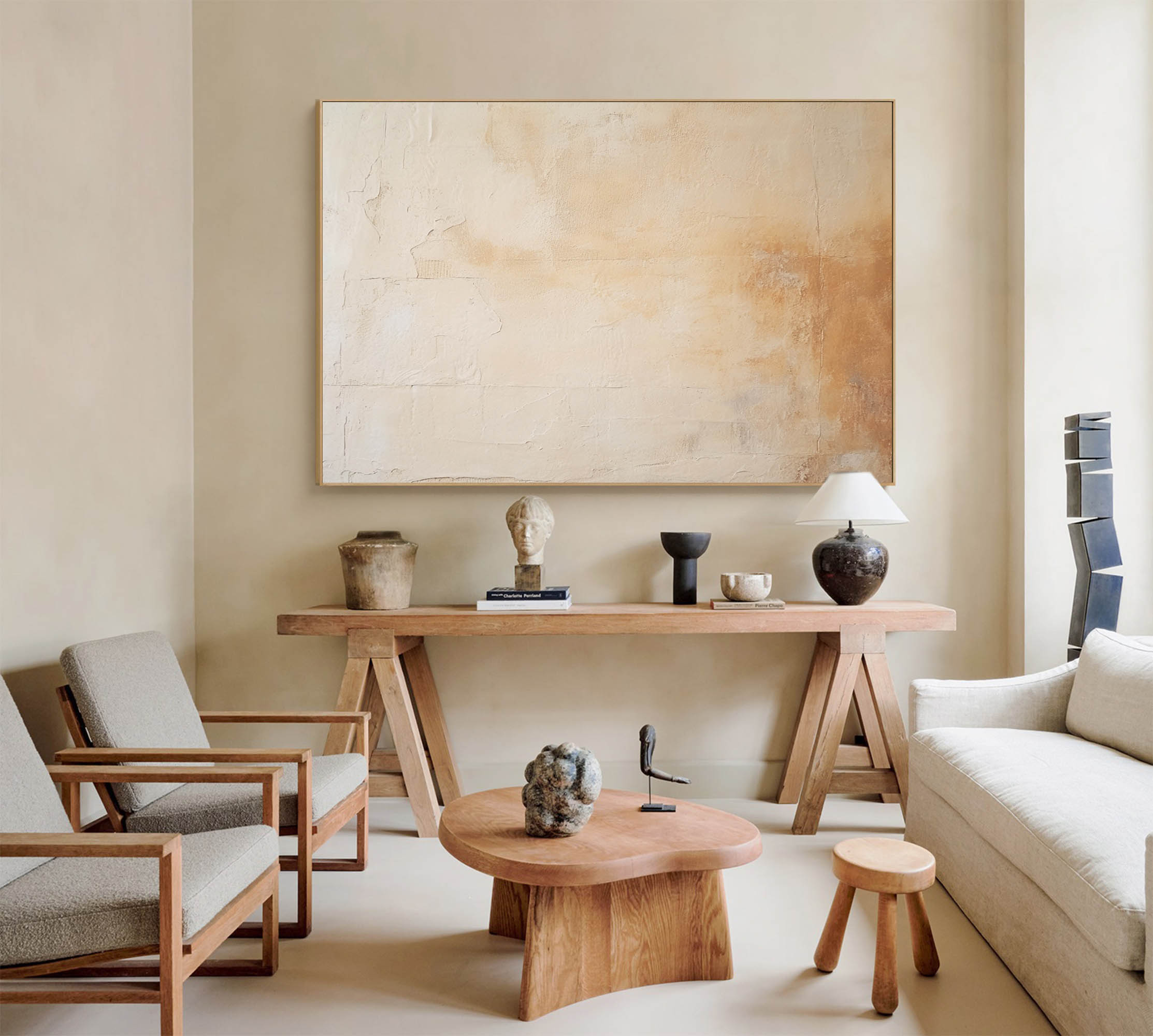 Wallart Textured Earthy Minimalist Canvas