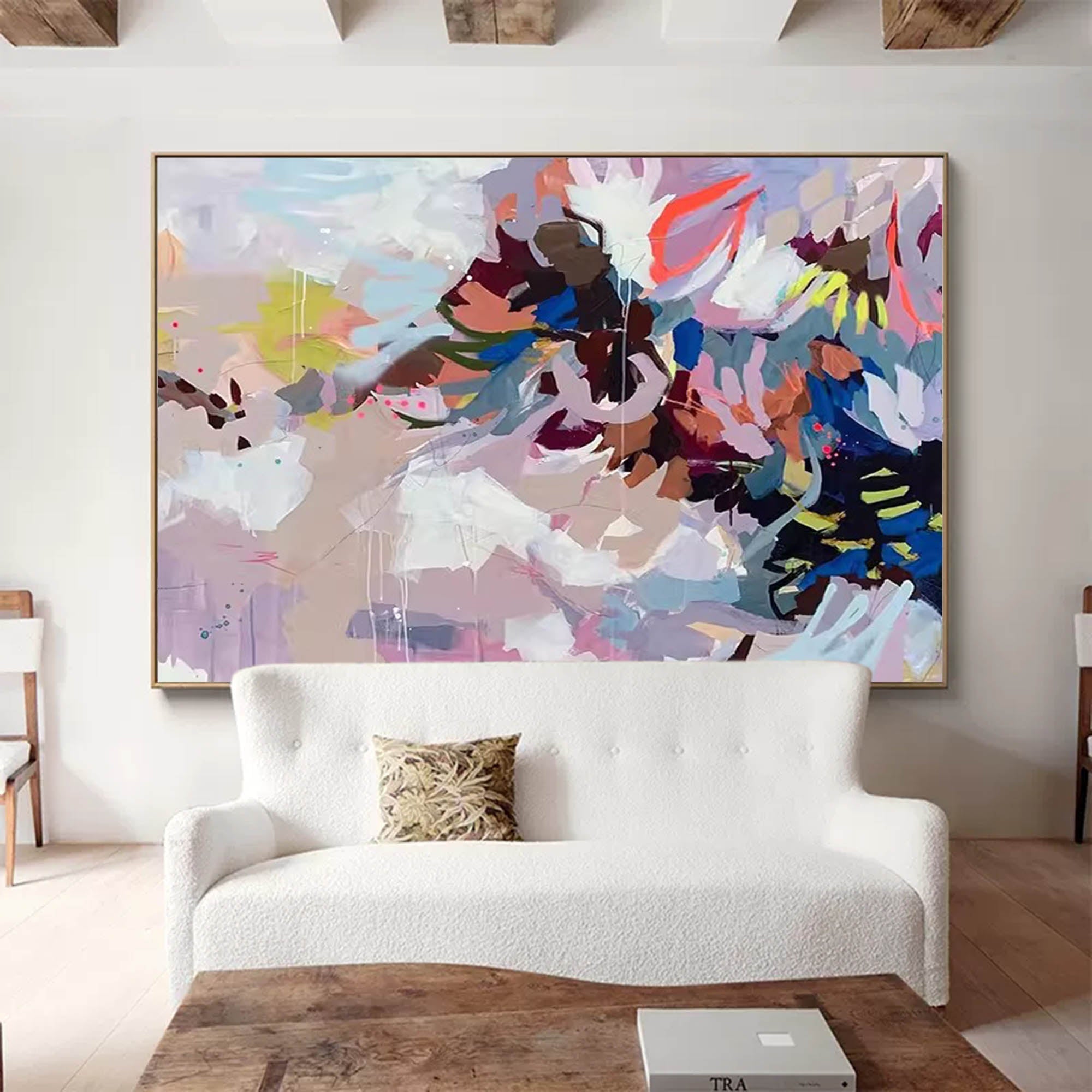 Wallart Abstract Floral Color Burst Art