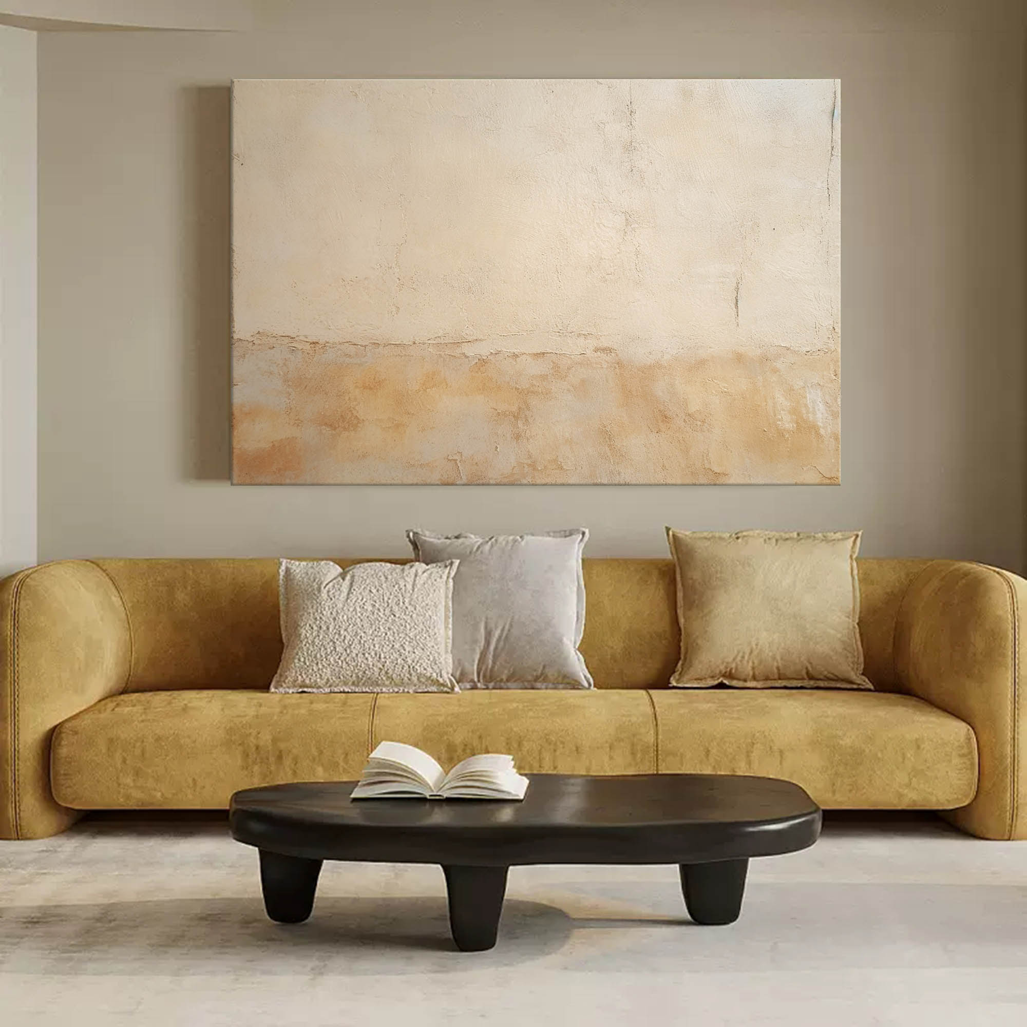 Wallart Earthy Textured Minimalist Canvas