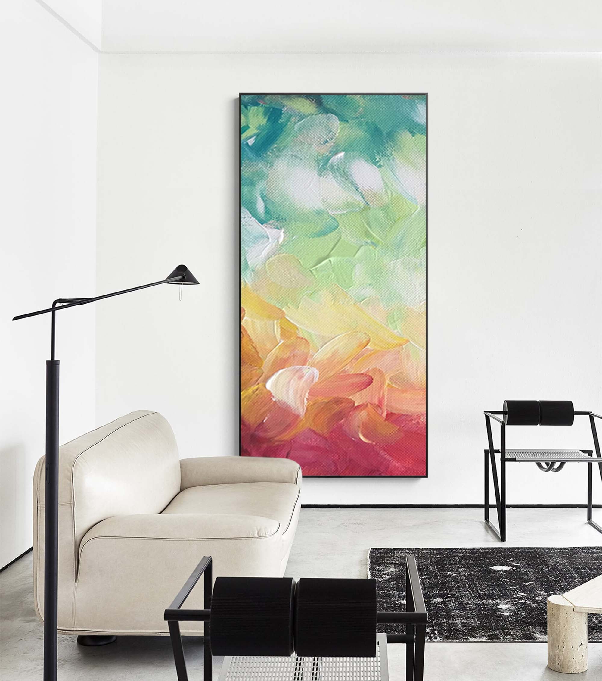 Wallart Vivid Abstract Textured Oil Painting